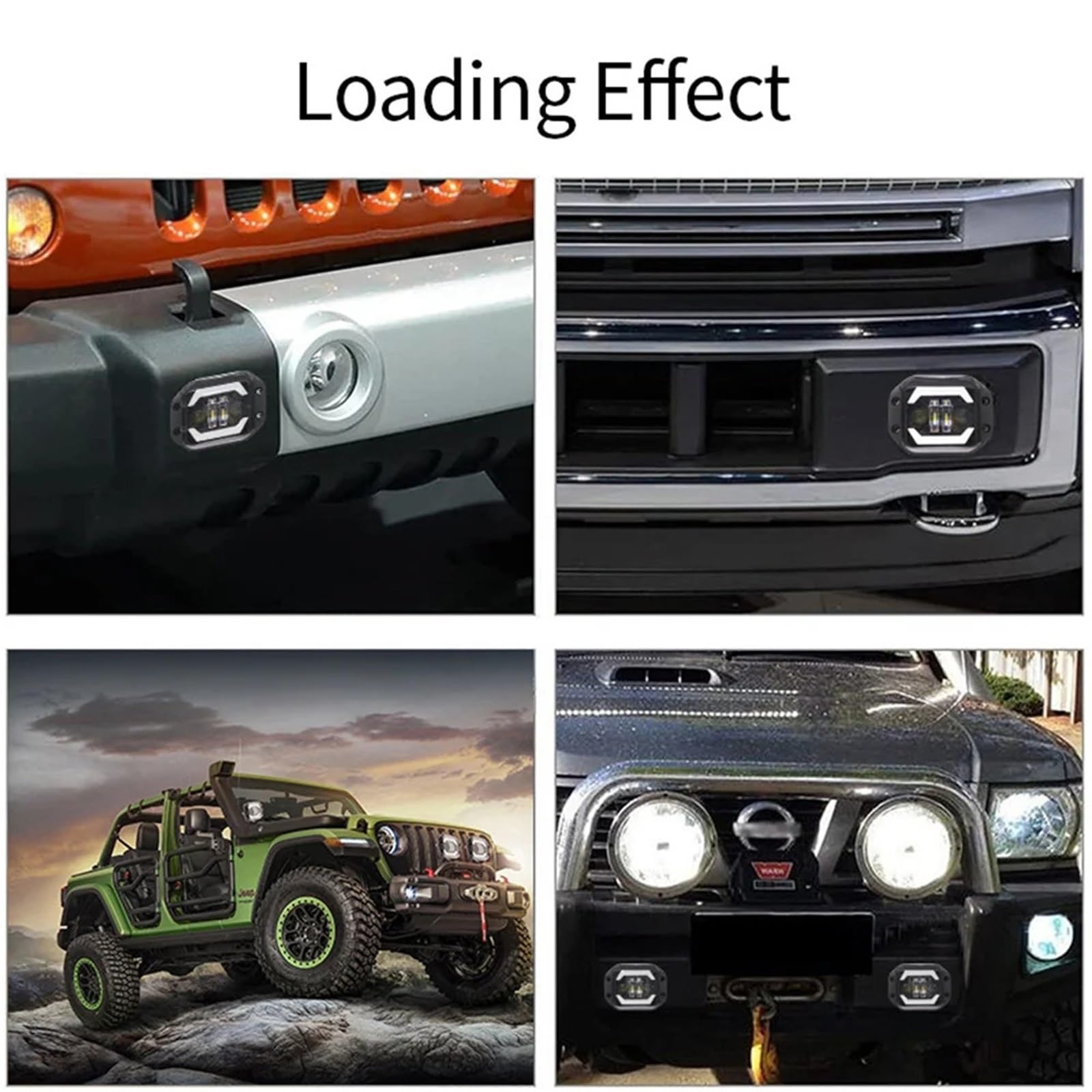 LED Oświetlenie pomocnicze 5-calowe Moduły Świetlne LED | Lampy przeciwmgielne robocze Bary 12V 24V do ciężarówki Offroad 4x4 SUV ATV UTV(4pc led bar)