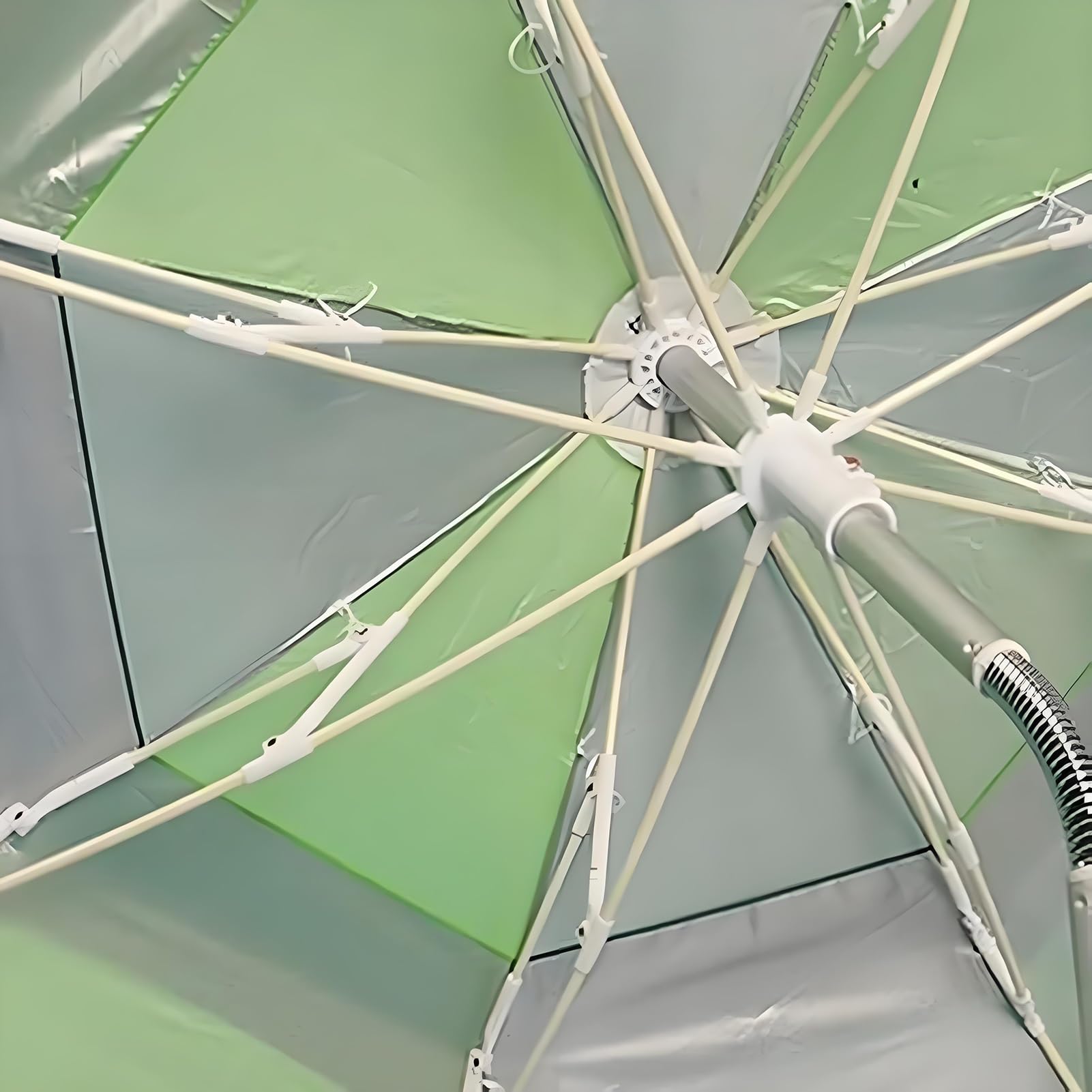 6,5/7,2-Stopowy Parasol Wędkarski, Przenośny Parasol Plażowy Z Obrotem 360°, Paskowany Parasol Ogrodowy Na Kemping, Pikniki I Imprezy,220cm/7.2ft