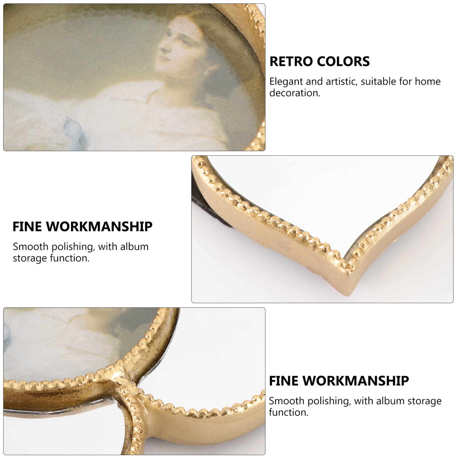 ifundom 2stücke Goldener Resin Bilderrahmen Hochzeitsornament Für Doppelseitiger Tischaufsteller Dekoration Für Zuhause Und Hochzeiten