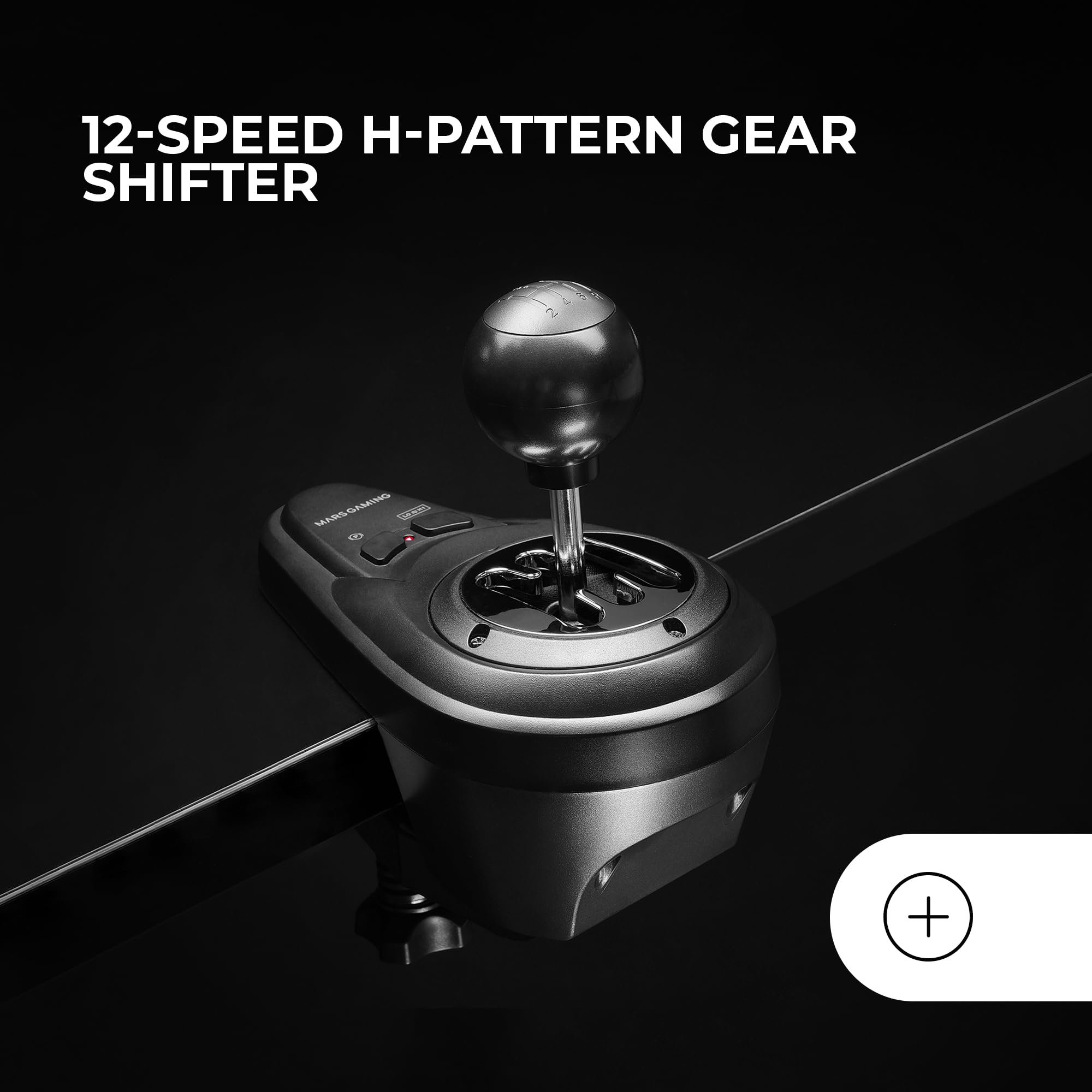 Mars Gaming MWH-RSX Volante SimRacing Force Feedback Doppio Motore Set 3 Pedali Resistenza Progressiva Cambio H 12 Marce 14 Pulsanti PC PS4 Xbox Series X|S