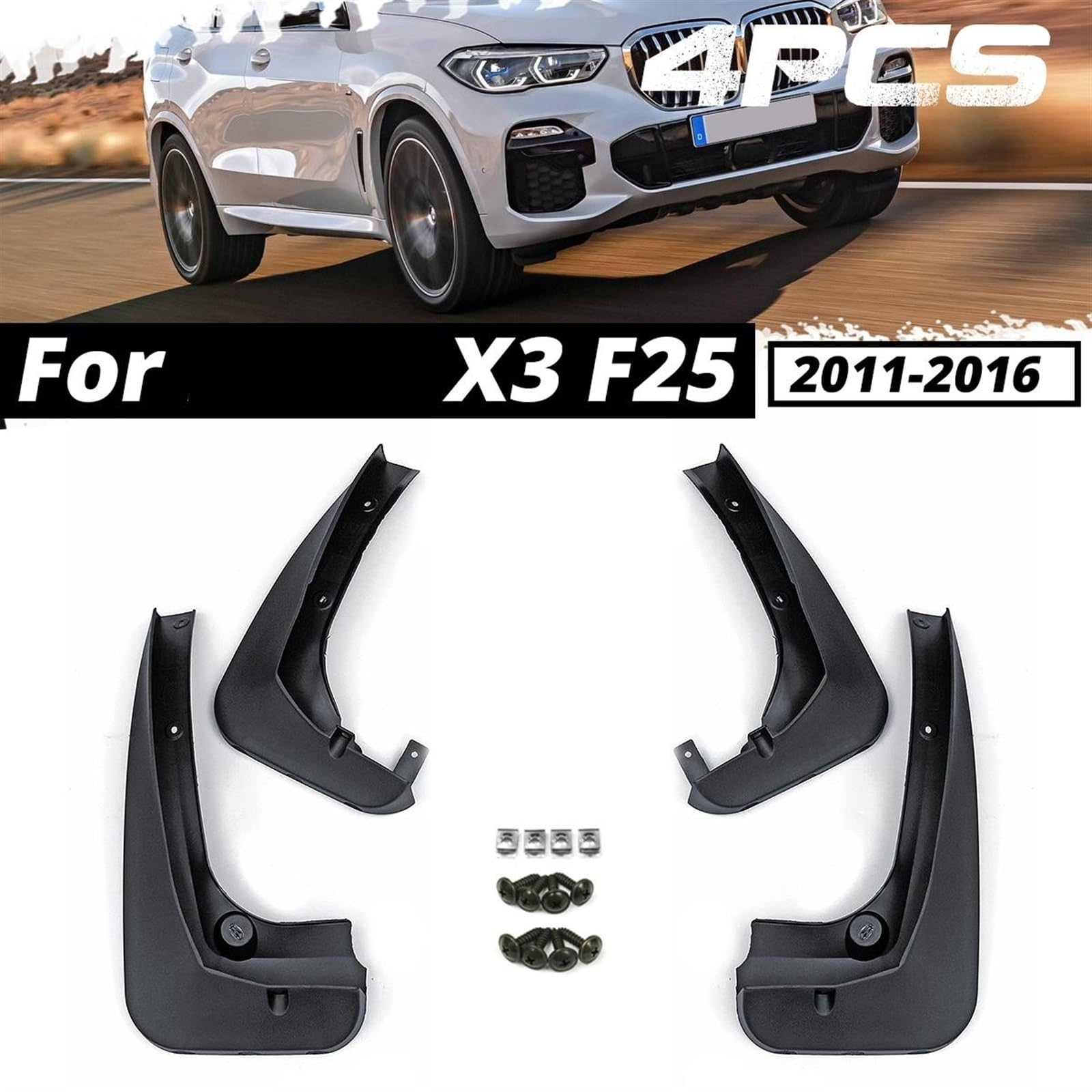 Parafanghi Paraspruzzi Paraspruzzi Flap Paraspruzzi, for BMW, X3 F25 2011-2016 2012 2013 2014 2015