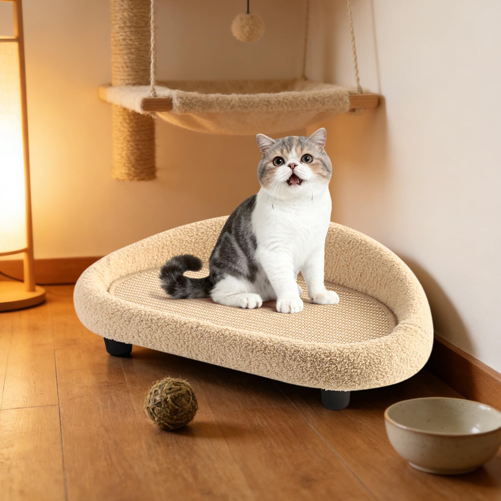 Divano Tiragraffi Gatti Divano Grande in Sisal | Pannello Graffiatoio Gatti Indicato per l'utilizzazione in Camera da , Appartamento, Dormitorio, Patio, Balcone, Portico,