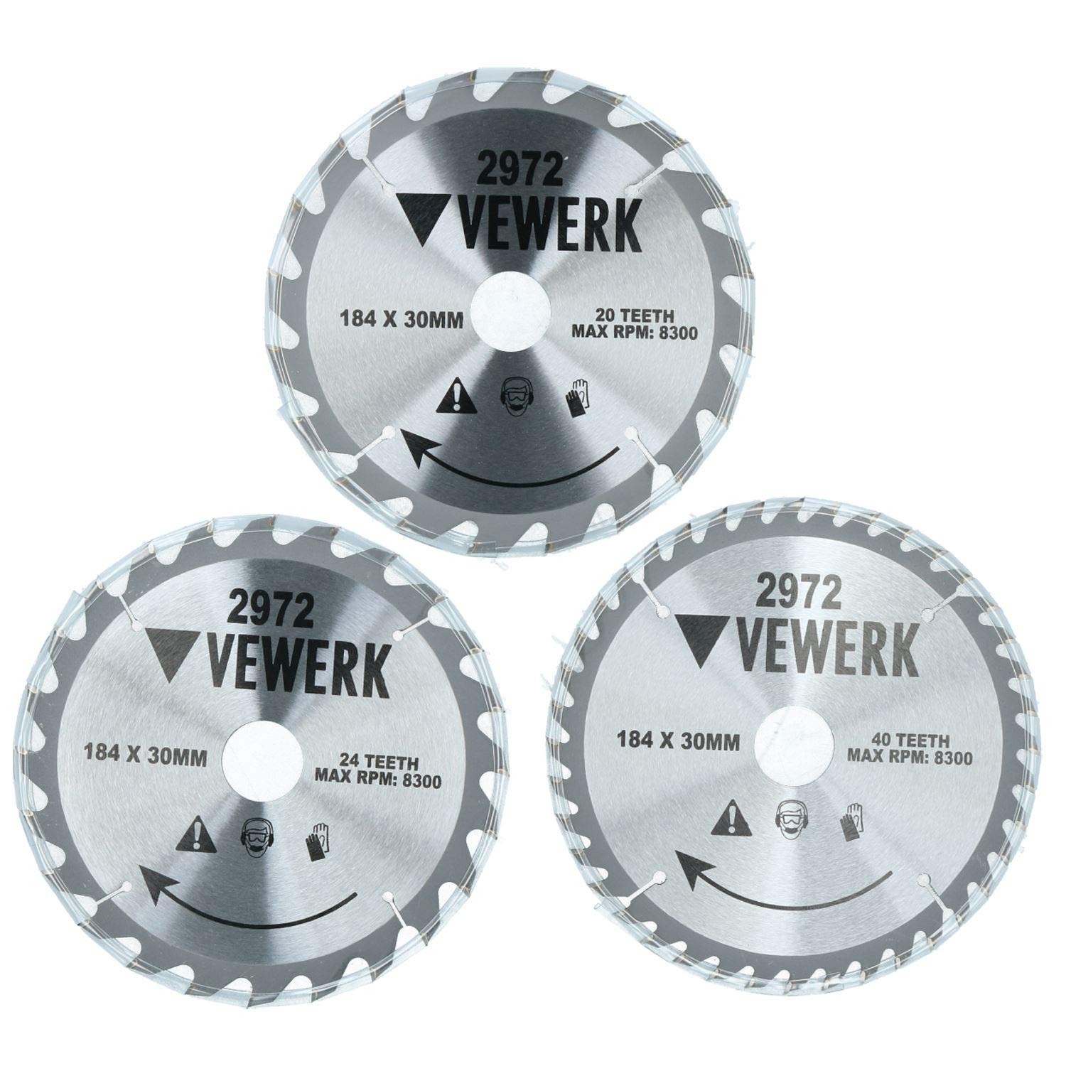 184mm x 30mm TCT Tungsten Carbide Tipped Circular Saw Blades 20 24 40 Teeth