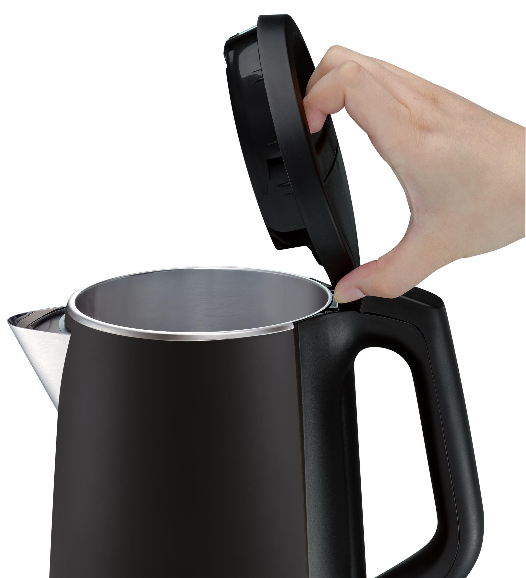 Tefal Safe to Touch KO3718 | podwójne ścianki | 1,5 l | pokrywa pomocnicza | otwór obracany o 360° | czarny