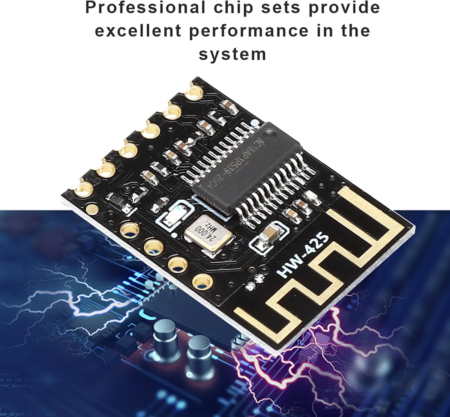 ASHATA Bluetooth module with a graphic overlay indicating professional chipsets.