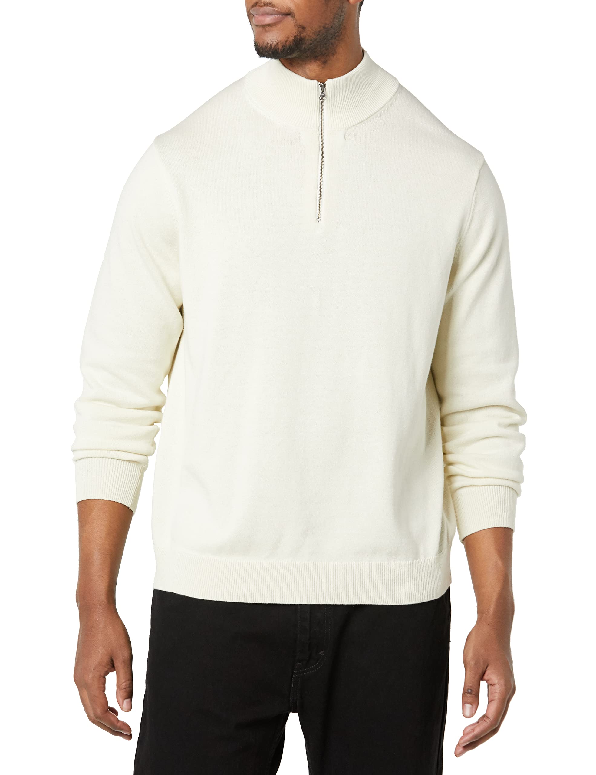 Amazon Essentials Homme Pull à Fermeture Éclair 3/4 100% Coton