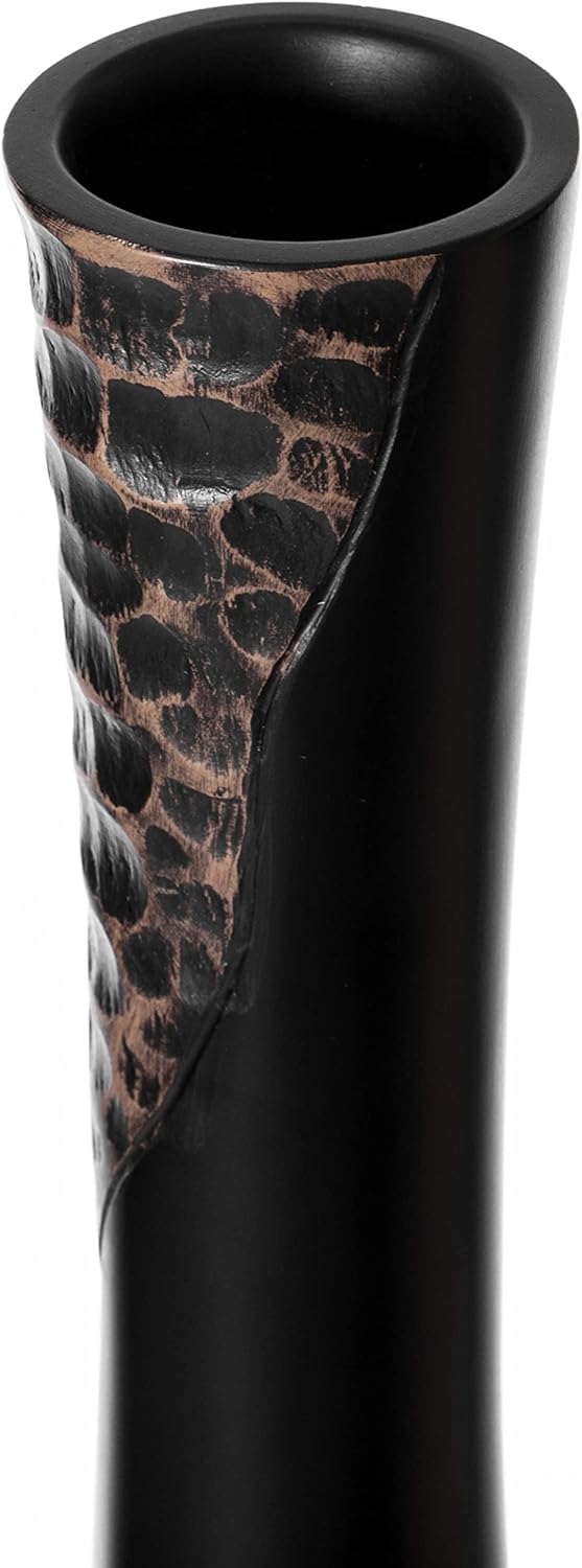 42 inch Bottle Shape Floor Vase, Brown with Cobbled Stone Pattern - Modern Home Decor, Elegant Tall, Ceramic Accent Piece, Living Room Statement, Unique Accents, Home Accessories, Floor Décor