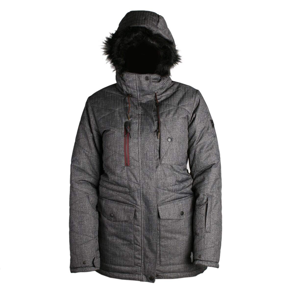 Ride Snowboard Outerwear Women's Madison Jacket, Black Herringbone, Medium