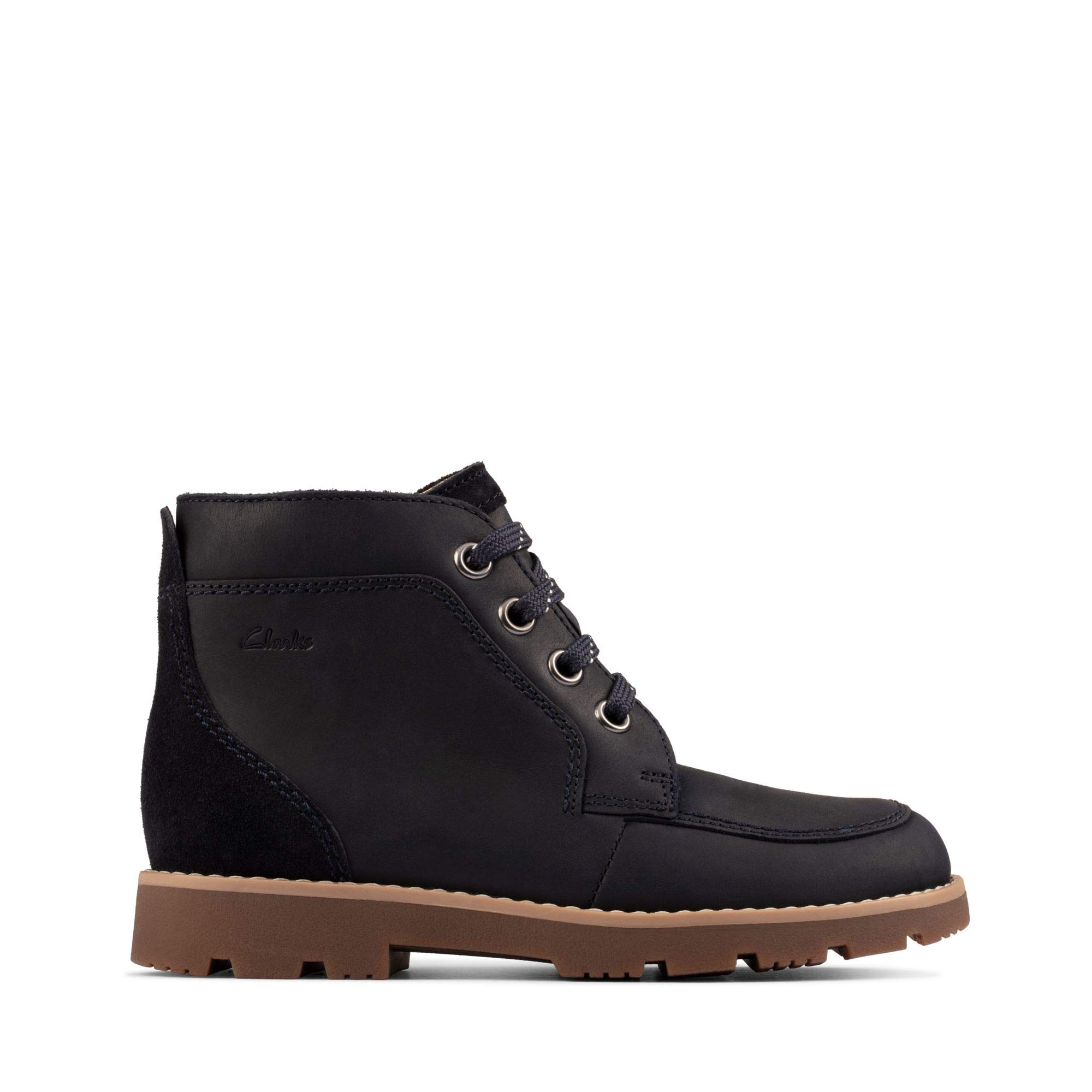 Clarks Men's Heath Lace K Chukka Boot, Navy, 10 UK Child