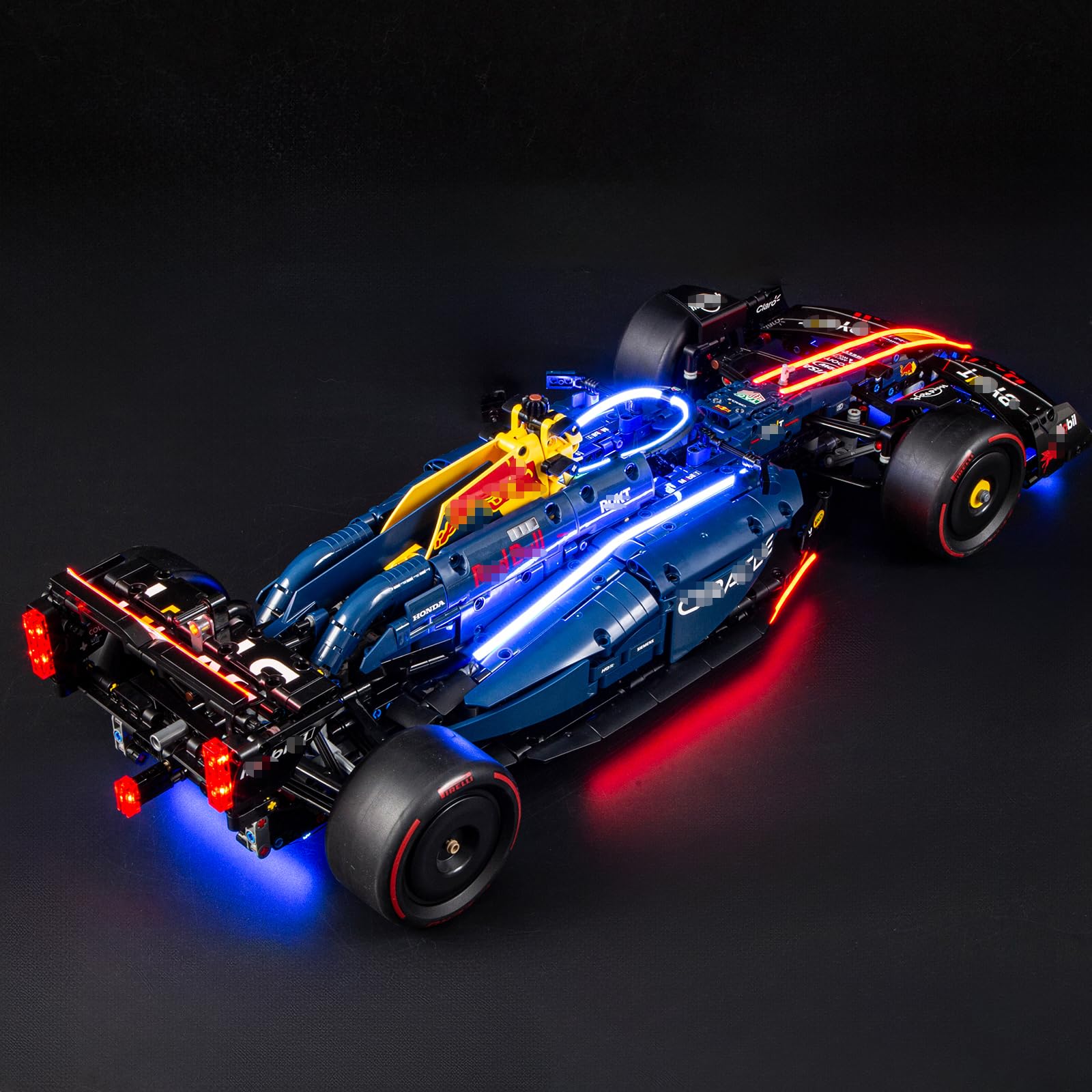 GEAMENT LED Licht-Set Kompatibel mit LEGO Oracle Red Bull Racing RB20 F1 Rennauto Technic 42206 Bausteine Modell (Modellsatz Nicht enthalten)