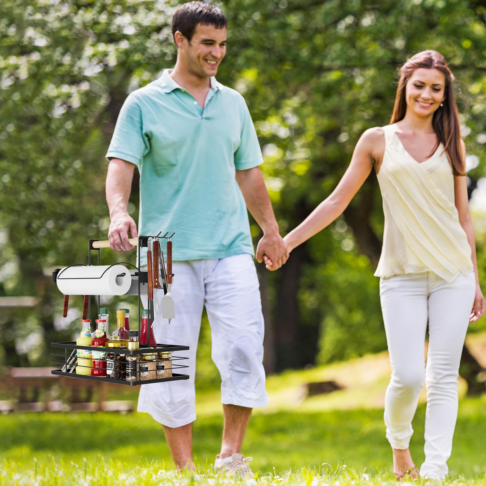 Grill Caddy con portarotolo di carta