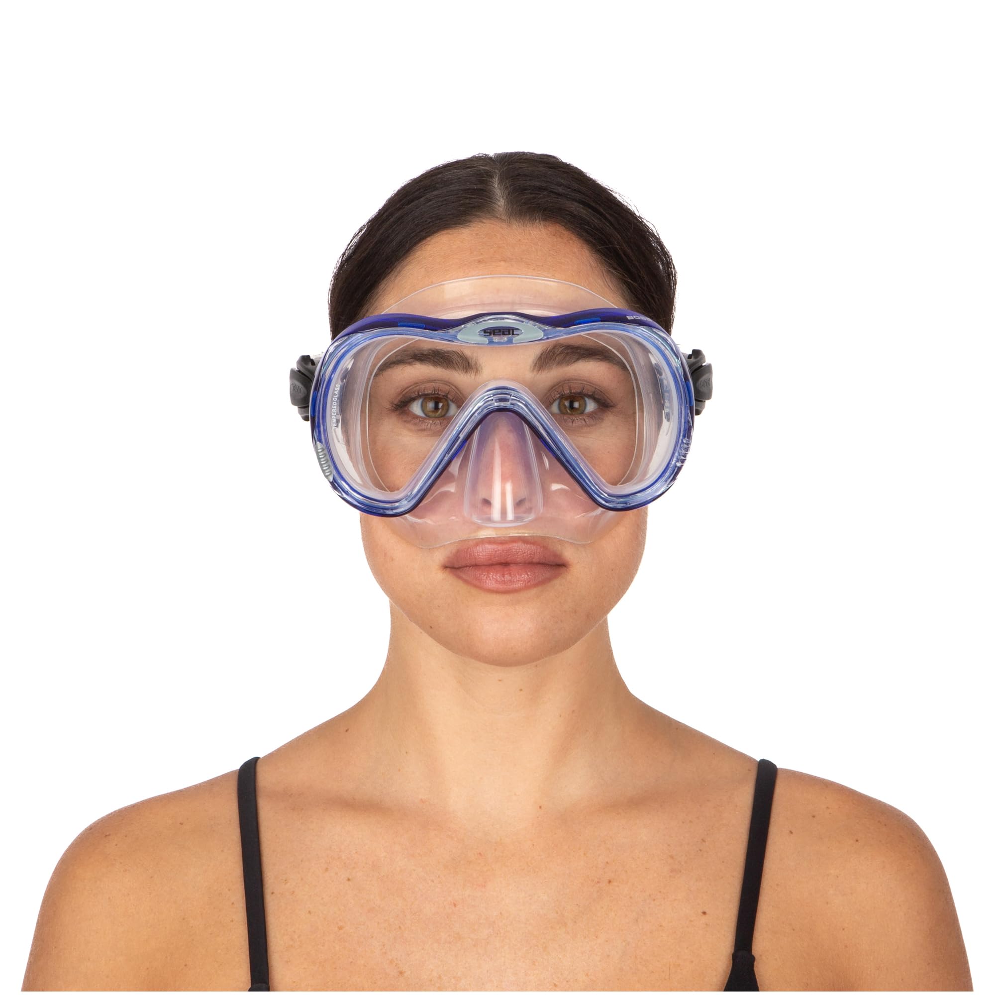 SEAC Set BIS Boss Dry, Kit en Silicone pour plongée sous-Marine et en apnée avec Masque et Tuba avec Système Dry Top et soupape de Purge