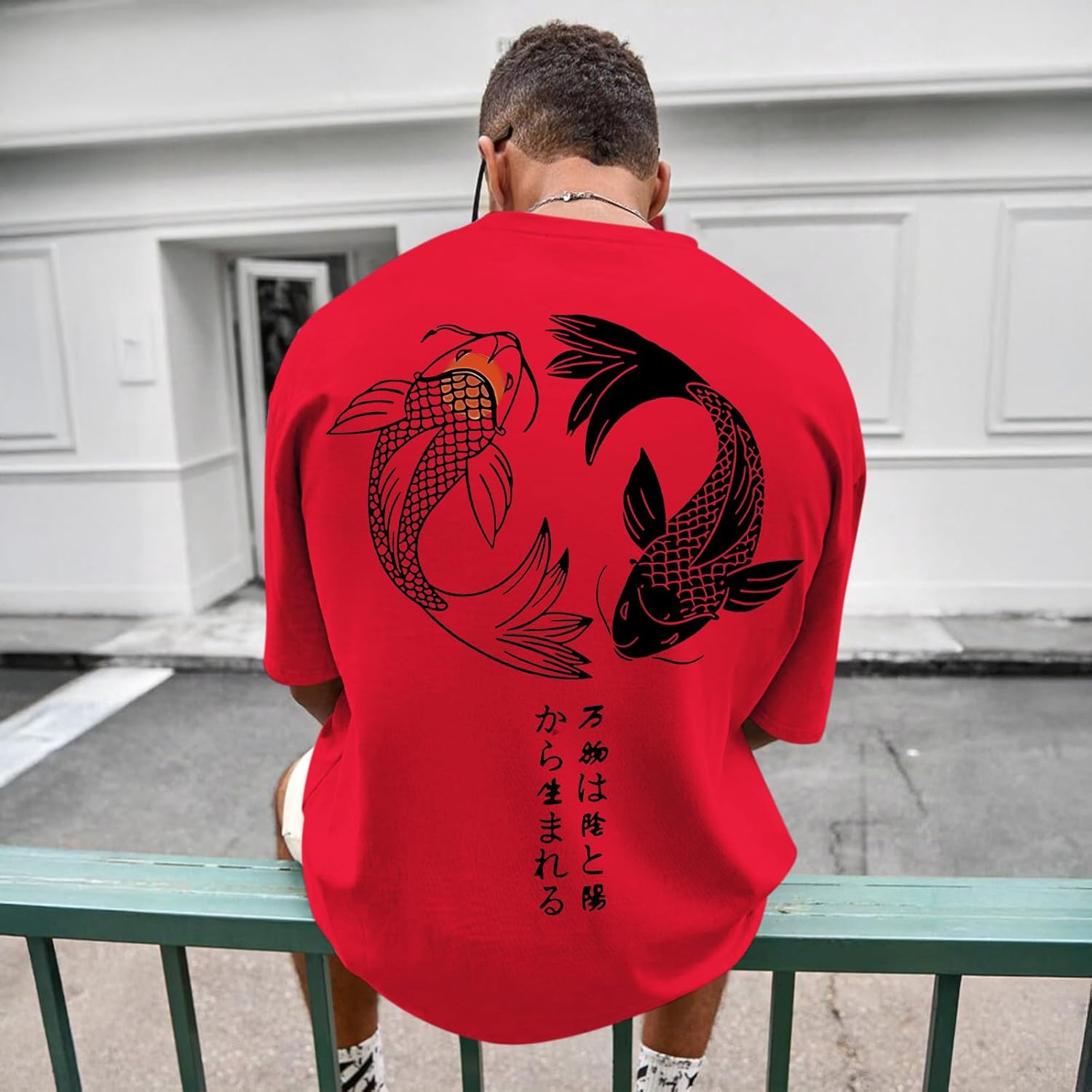 Oversized Graphic Tshirts for Men Japanese Streetwear Shirts Vintage Harajuku T Shirts Drop Shoulder Designer Tees - Image 6