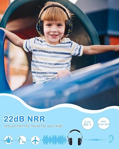Miniatura 4 de ZOHAN EM030 - Protección auditiva para niños, auriculares con cancelación de ruido, orejeras para autismo sensorial, protección auditiva de