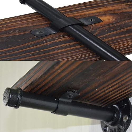 Miniatura 5 de ROPOCM Clip de tubo de metal con clip fijo en forma de U, color negro, doble agujero, soporte en forma de U, cinturón de tubo (paquete de 6) (1