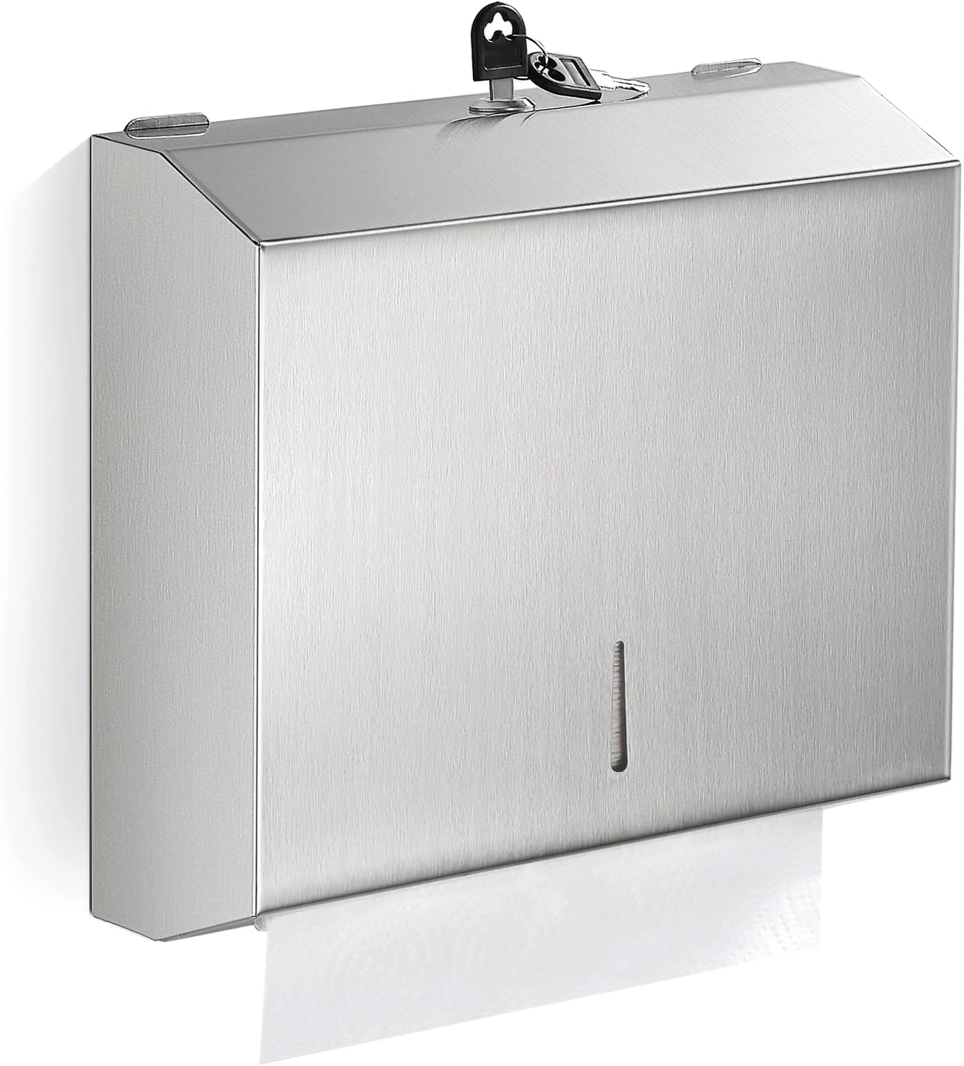 Gorlary Paper Towel Dispenser Wall Mount Commercial, C Fold Multifold Hand Paper Towel Dispenser, Stainless Steel Tissue Holder