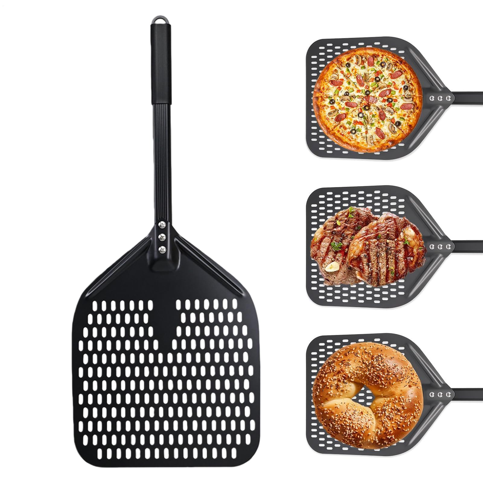 Łopatka Do Pizzy Metalowa Szufla Akcesoria Piekarnicze | Obrotowa Pala Do Pizzy Dla Piekarników I Grillów Ogrodowych Dla Przygotowywania Ciasta Chleba W Kuchni