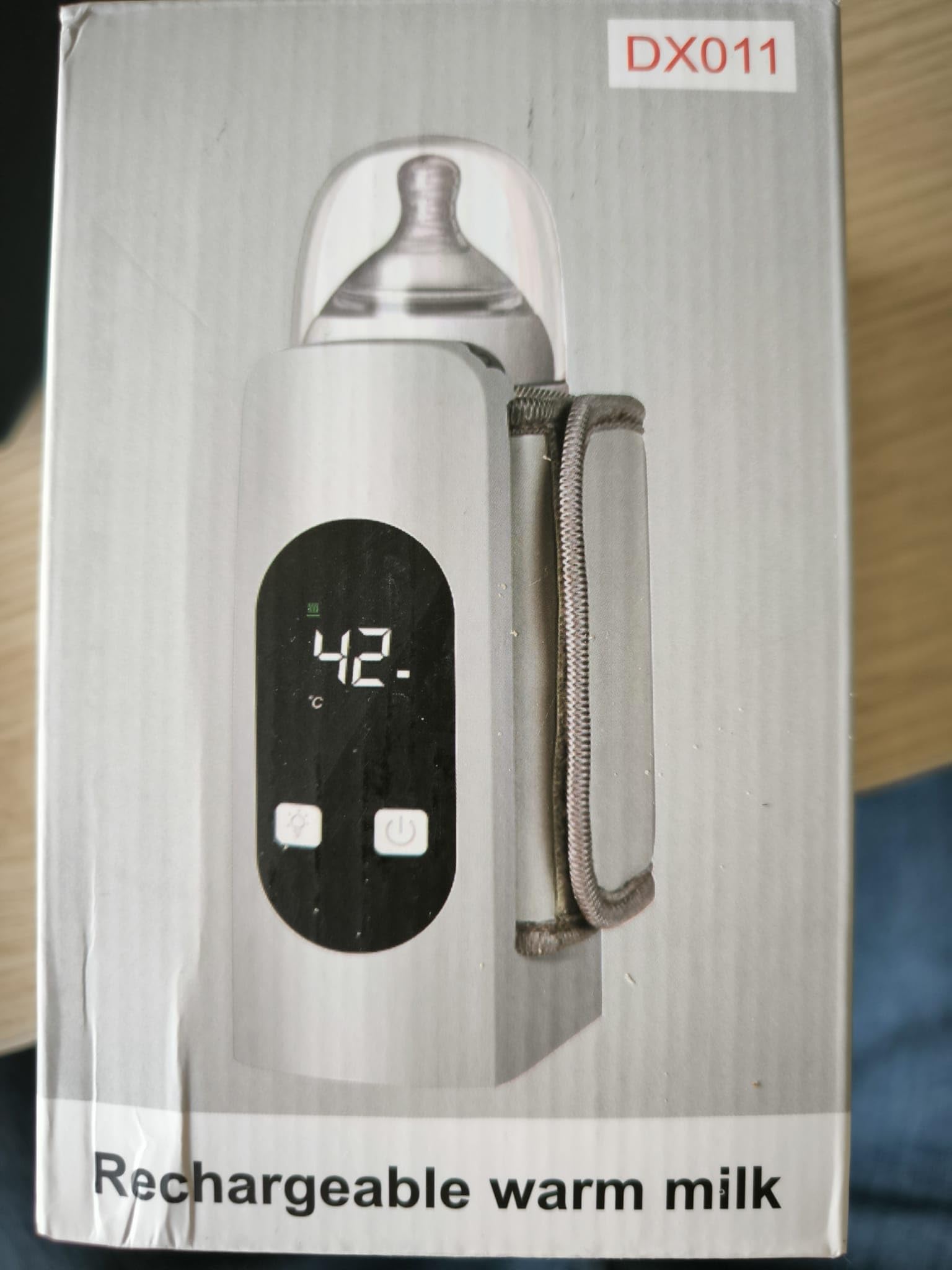 Smartia – calienta biberones portatil Modelo 2026, batería de 9000 mAh y resistente a líquidos, calentador de biberon con pantalla y luz nocturna para tu bebe, 6 niveles de Tº, Cert. CE ROSH