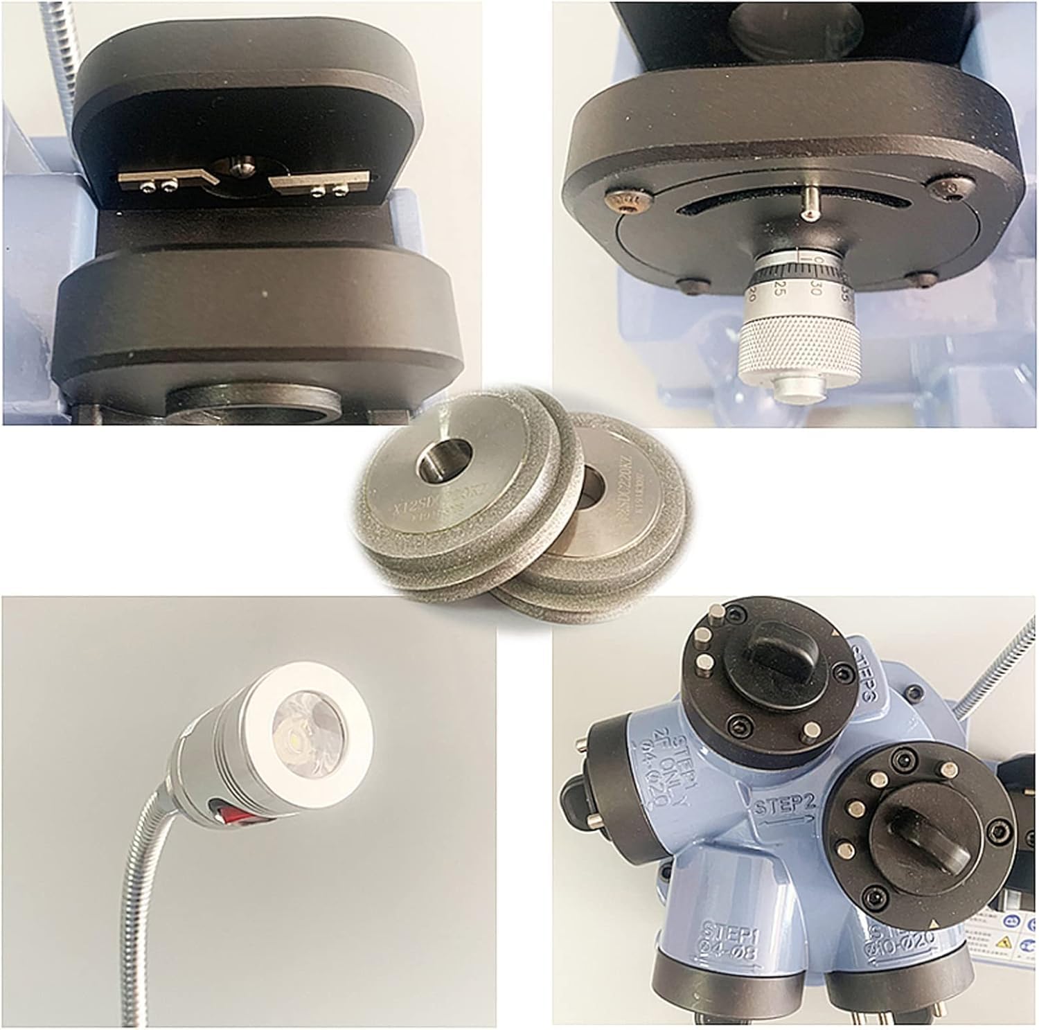 400W Drill Bit Sharpener, 6000rpm Motor Speed, 2mm-12mm Grinding Range, Precision 0.01mm, with Special Chucks, Adjustable Tool Setting Seat