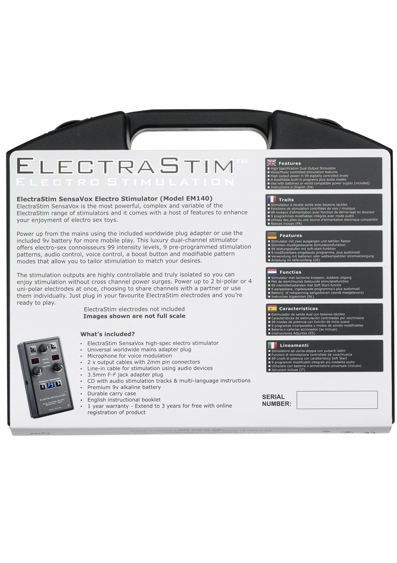 Electrastim Sensa Vox Electroestimulador - 1008 gr