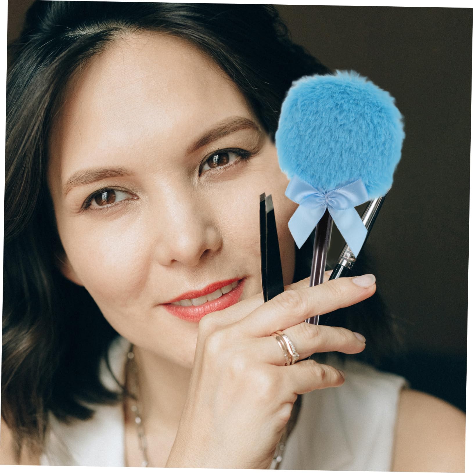 Beavorty 20 Pz Soffio per il trucco Fairy Stick soffice piumino da cipria piumino cosmetico lavabile per polvere per viaggi sbuffo di capretto soffio di polvere Peluche