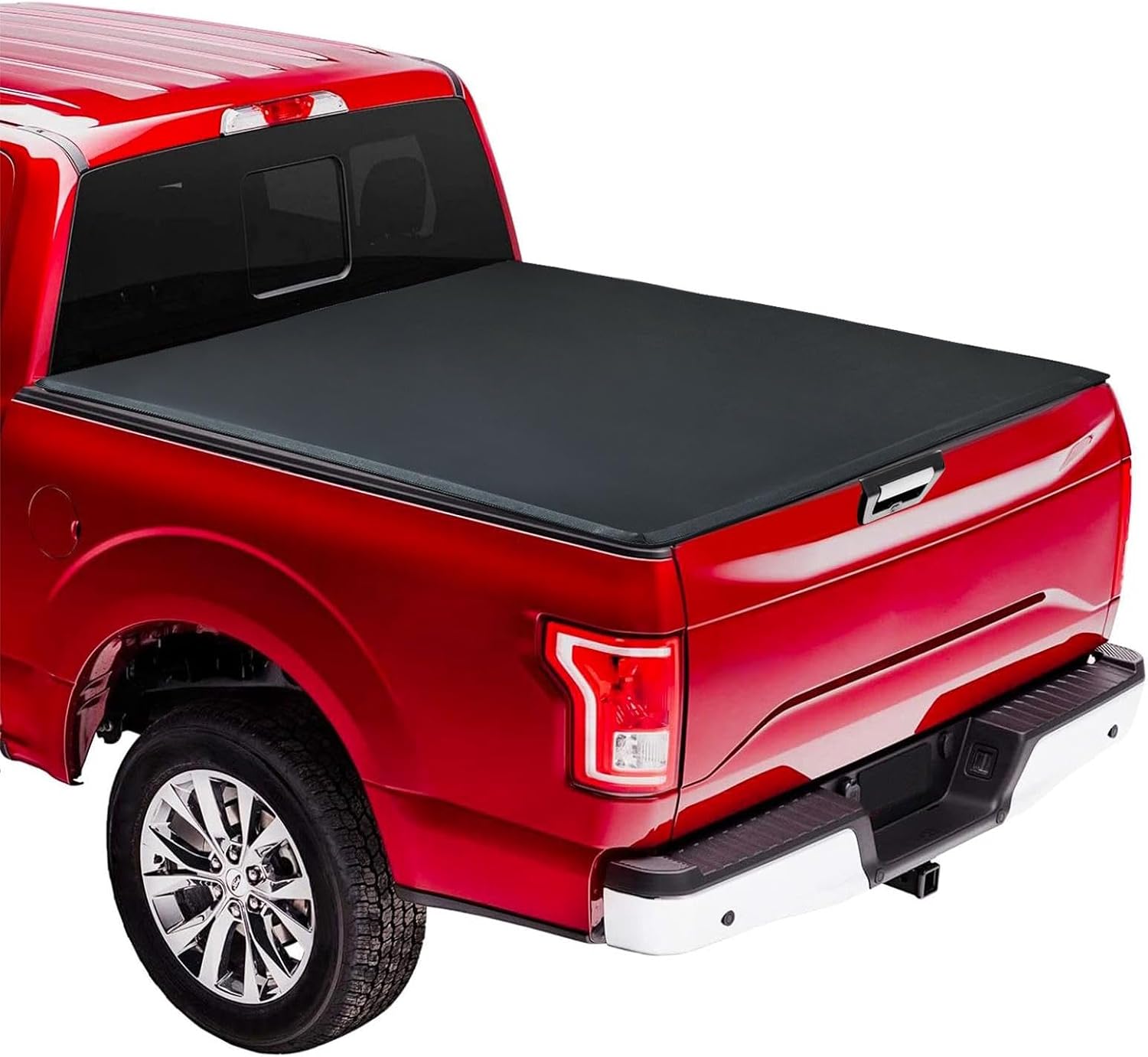 Soft Tri-Fold Truck Bed Tonneau Cover Compatible with 2022-2025 Maverick 4.6' Bed, 4.6Ft Soft Folding Truck Bed Cover, All Weather Protection, Black for 4.6' Maverick 22-25 Soft Folding