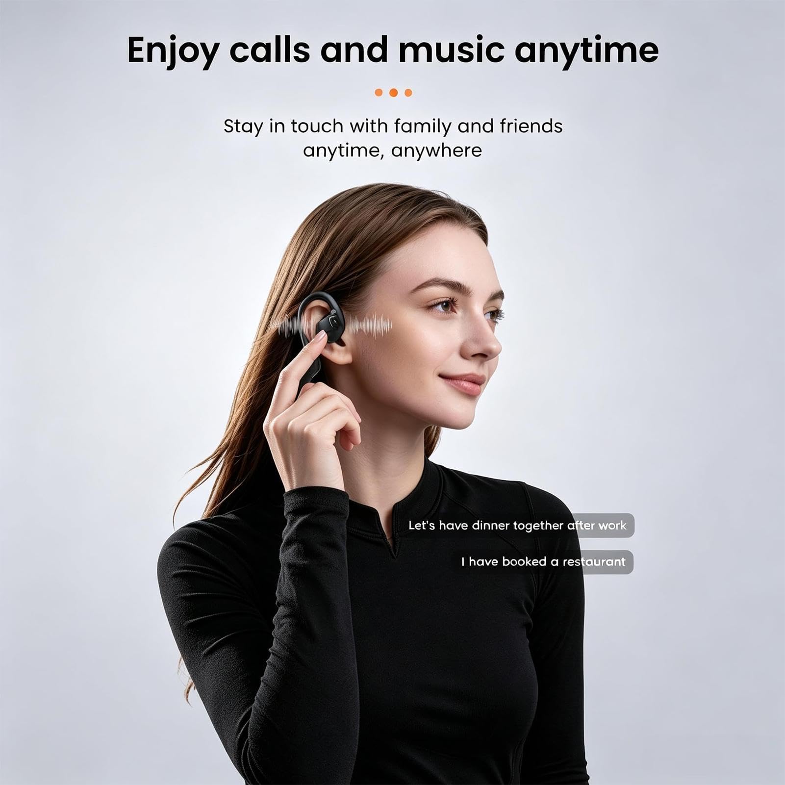 Casque Open Ear Casque Intelligent à Oreille Ouverte avec Traduction IA et