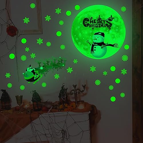Miniatura 8 de Calcomanías de pared de Halloween que brillan en la oscuridad, calcomanías luminosas de murciélago de luna, calcomanías de pared de Halloween, lindo