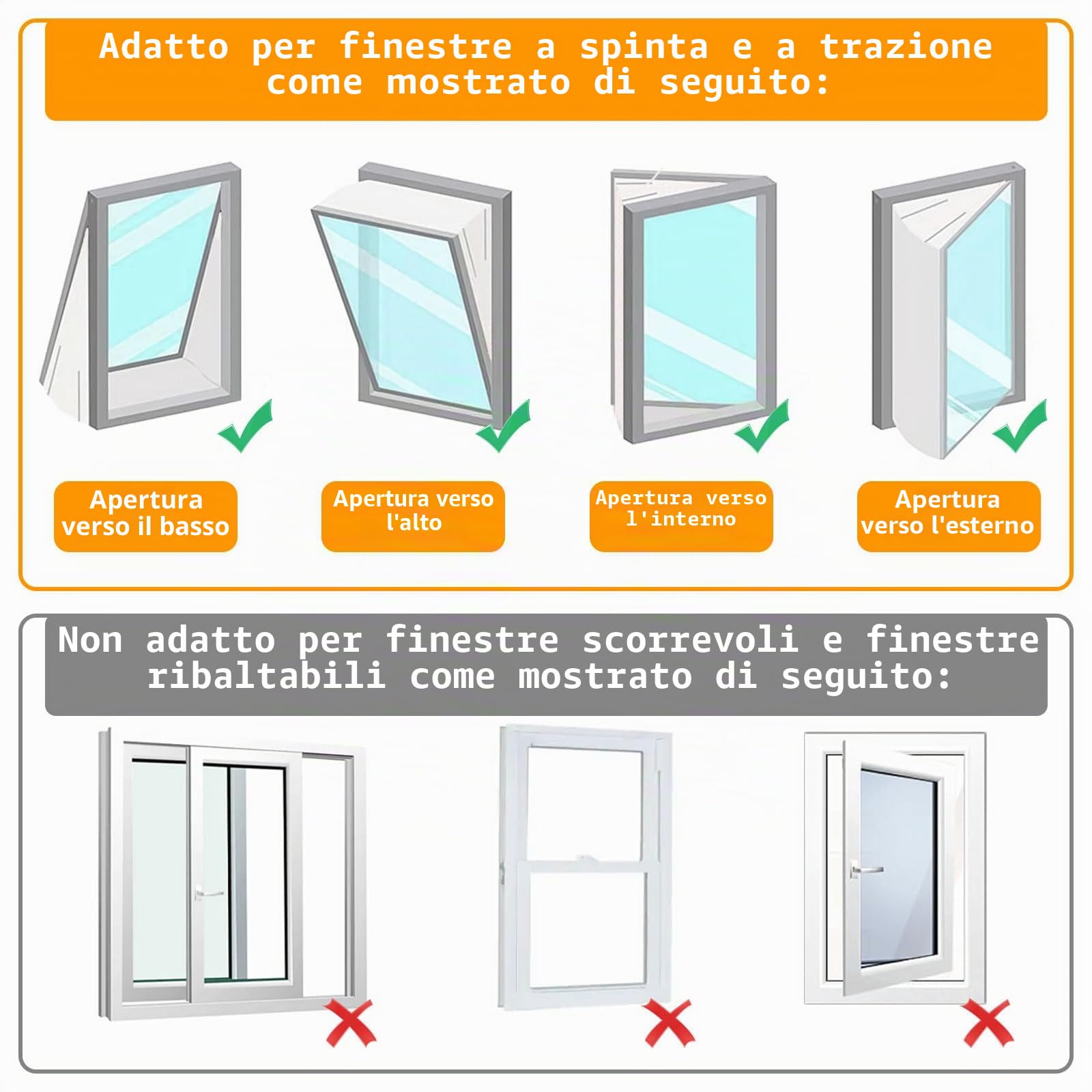 400CM Guarnizione Universale per Finestre per Condizionatore Portatile,Kit Sigillatura Universale per Climatizzatore Mobile,Air Conditioner Window Seal per Tutti Condizionatori Mobili e Asciugatrici