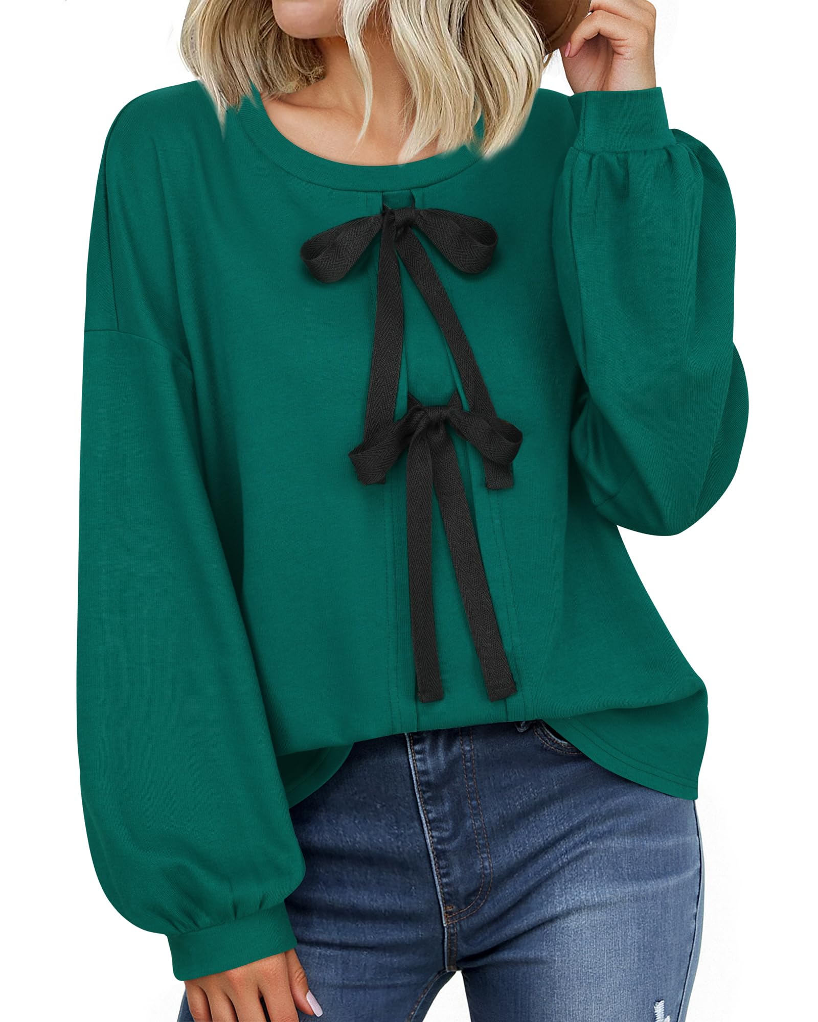 Locker.Ink | The Top Festive Fashion Trends You Need to Know for the Holiday Season Vivilli Bow-Tie Tunic Sweater