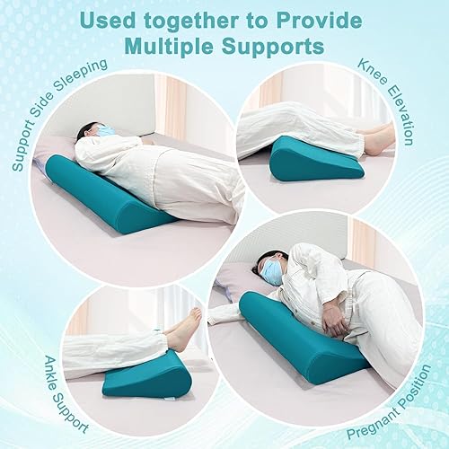 Miniatura 5 de KAAMOS Almohada de cuña giratoria para dormir, almohada anti dolor de cama para después de la cirugía, cojín inclinado para dormir en el hospital