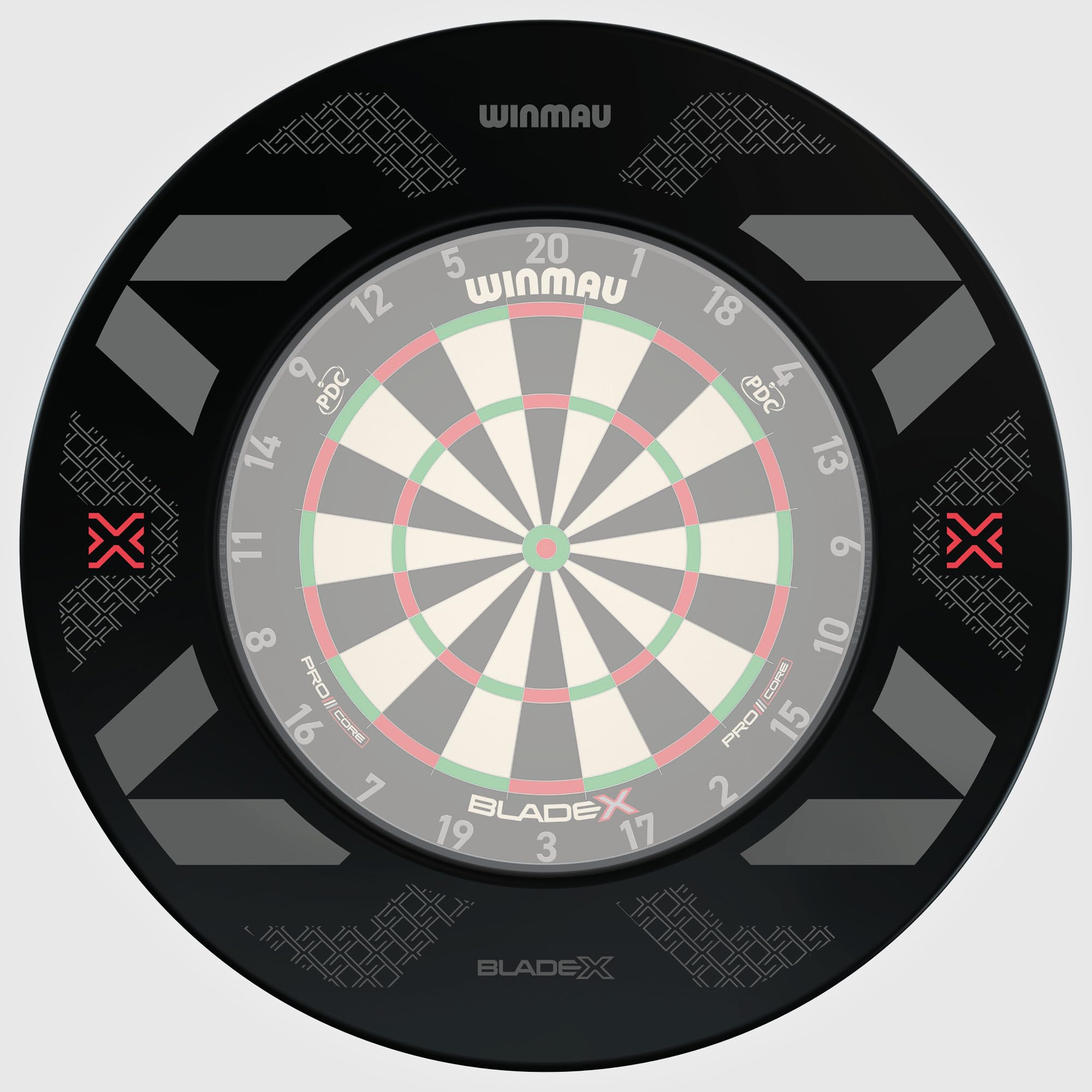 WINMAU Blade X – Anneau de Protection Murale pour Cible de Fléchettes – Protection 360° en Mousse Haute Densité Absorbant les Impacts – Compatible Toutes Cibles Sisal Winmau