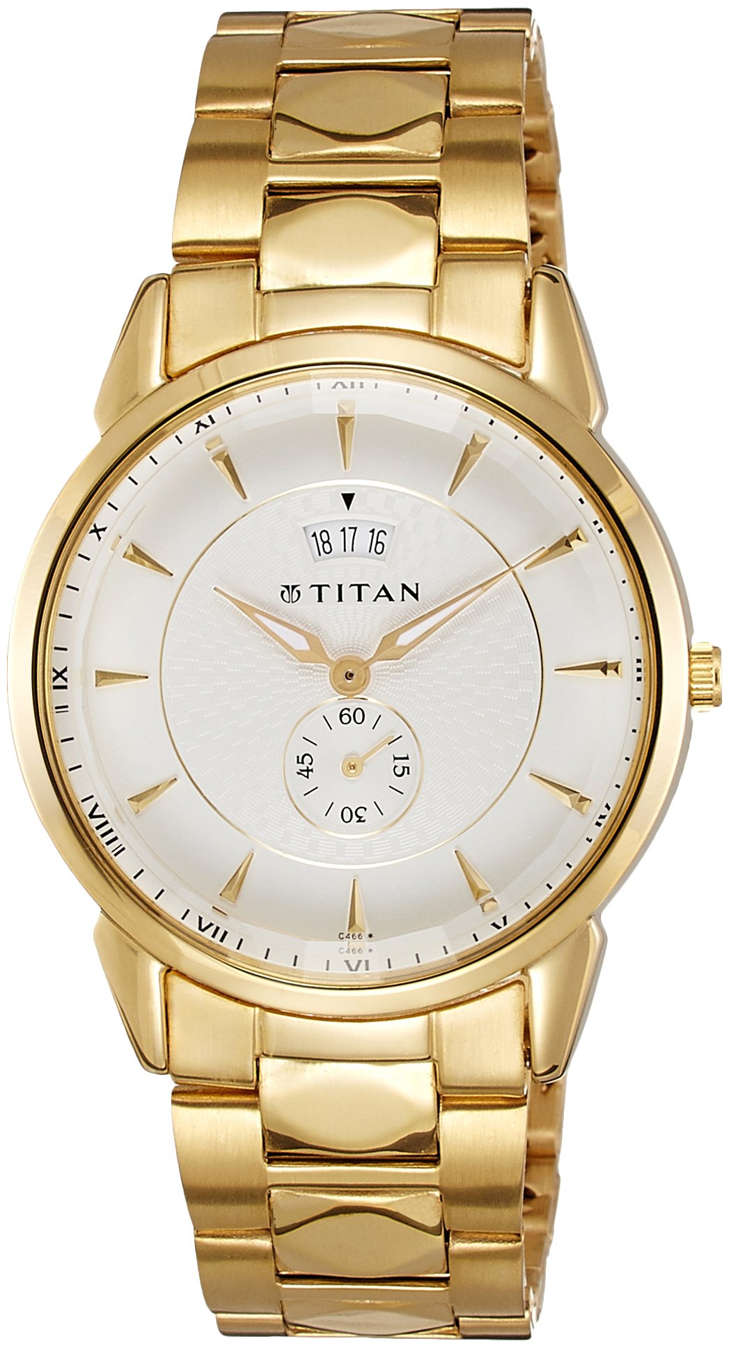 Titan Regalia Quartz Analog with Date Silver Dial Stainless Steel Strap Watch for Men-NS1521YM01 (B008OVVMRM) Amazon Price History, Amazon Price Tracker
