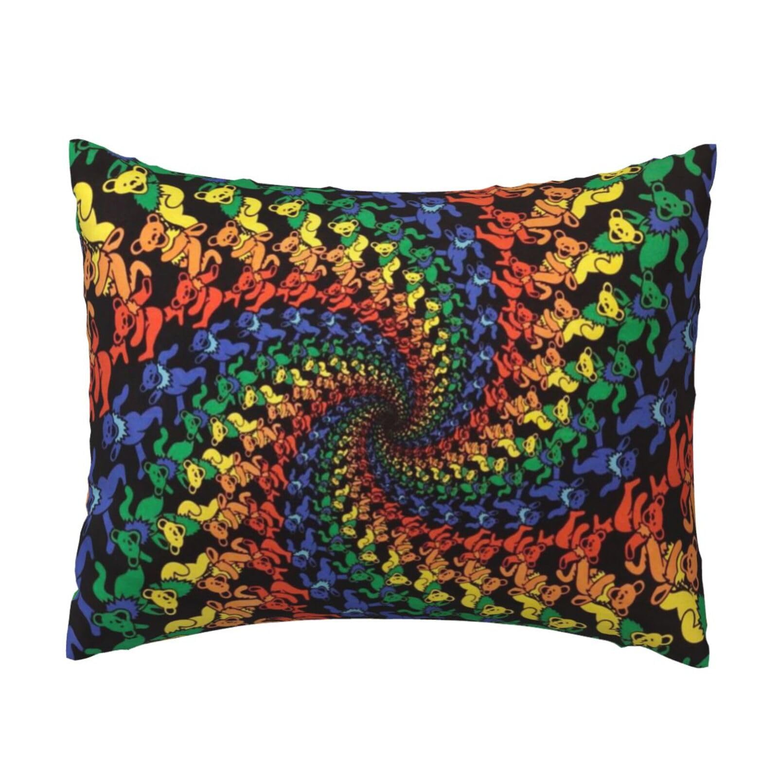 YFSGDLBN Bear Dancing Tie Dye printed Pillow Case 20x26in decorative Cushion Cover pillowcase