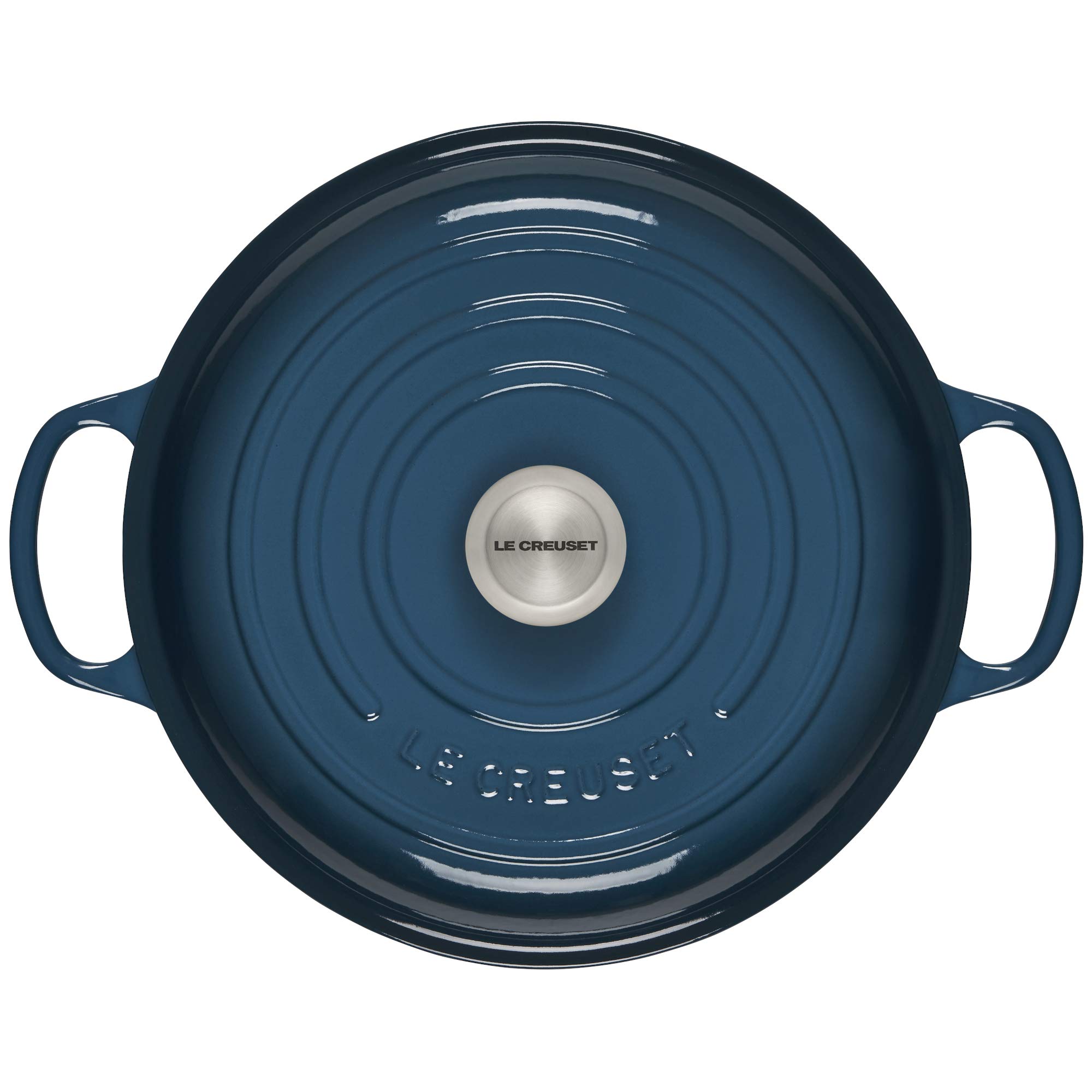 Le Creuset Faitout Signature en Fonte Émaillée, Rond, 30cm, 3,2 L, 5,555 kg, Deep Teal, 21180306422430