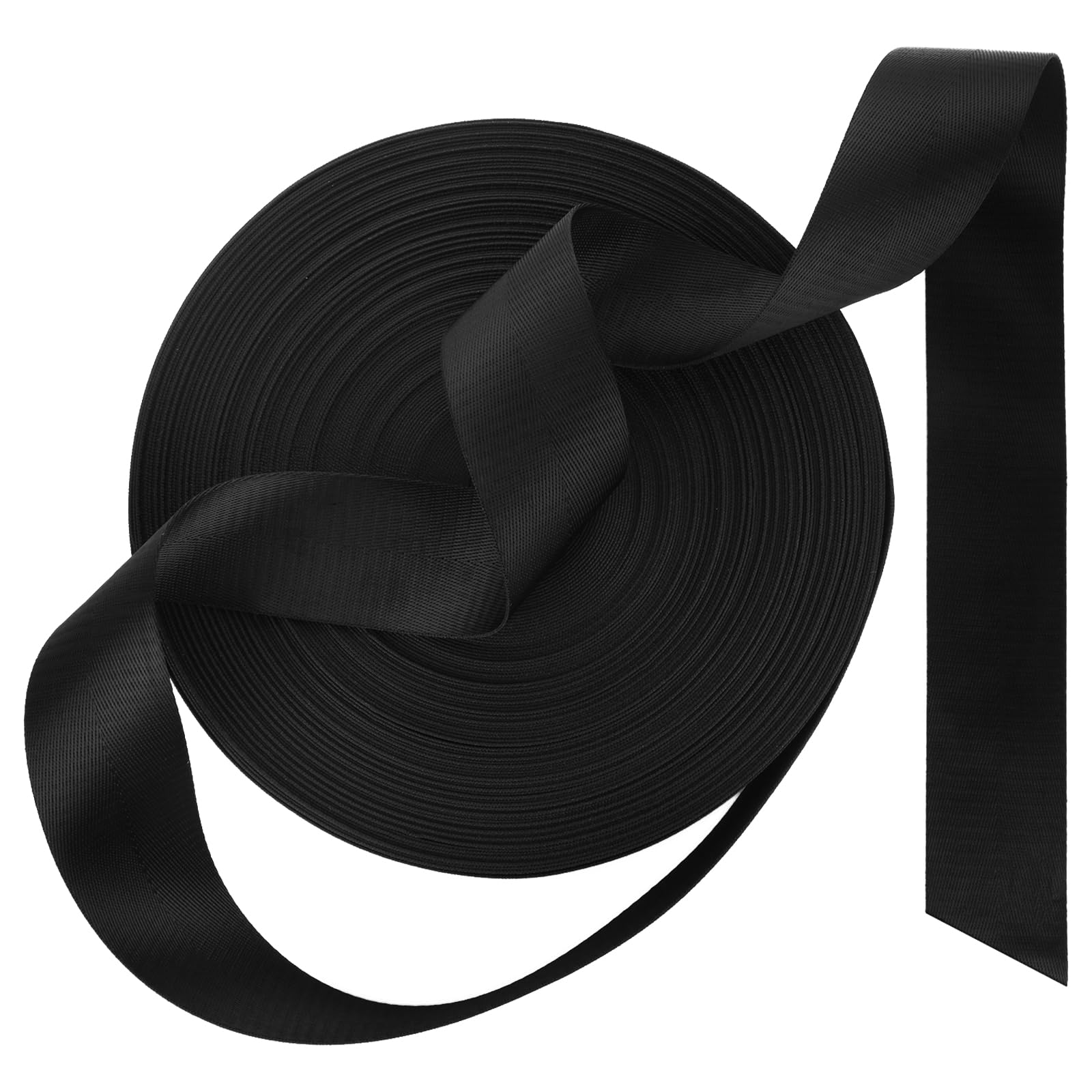 ZUQIAN 50 Yards Polyester Webbing Strap 2 Inch Wide Heavy Duty Polyester Strapping, Durable Flat Webbing Strapping for Dog Leash, Seat Belt, Backpack