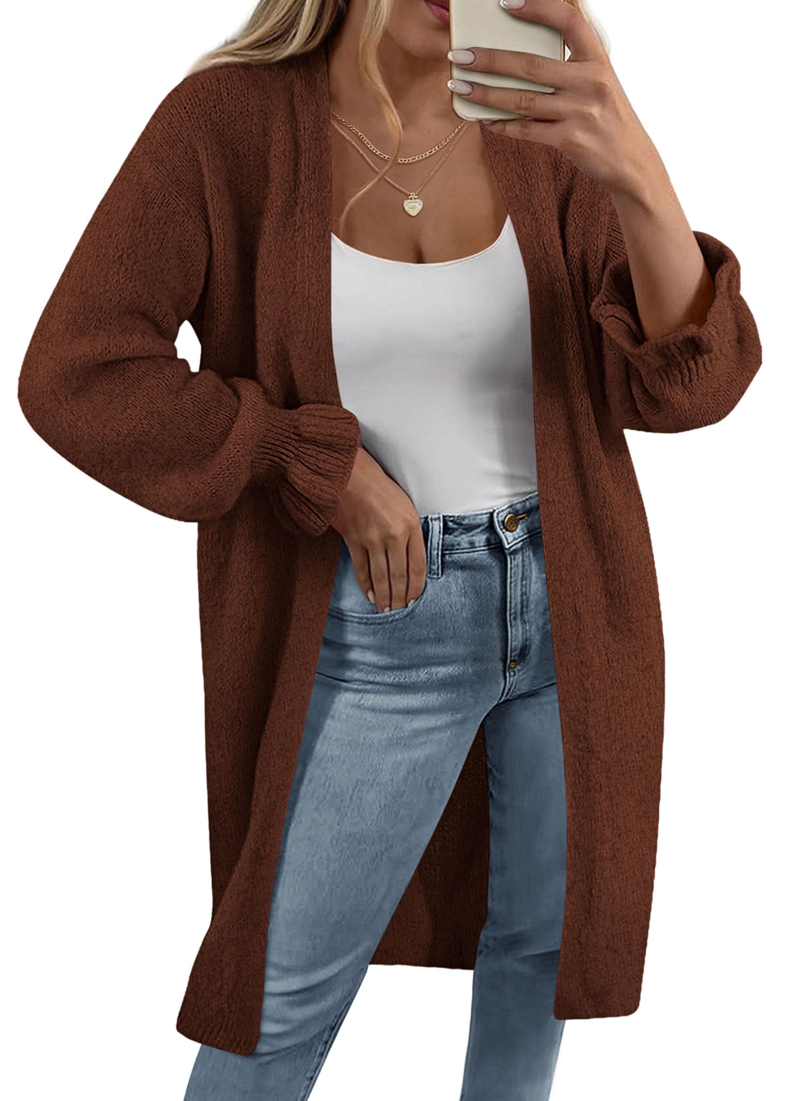 KIRUNDO Long Cardigan, Women's