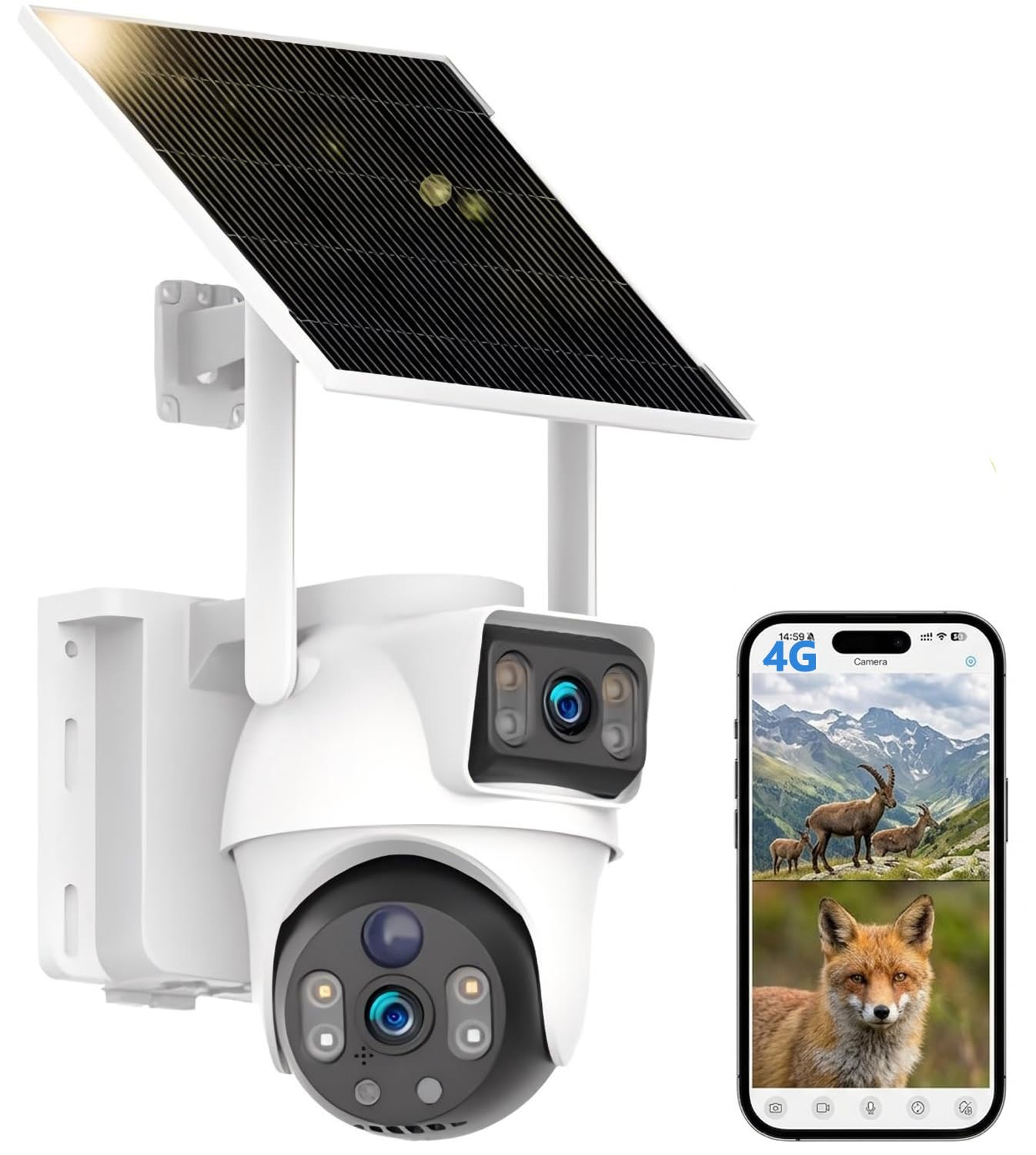 XIAOVV 4G LTE Überwachungskamera Aussen mit SIM Karte Ohne WLAN Solar