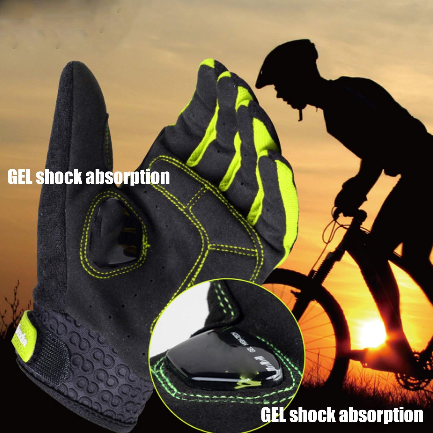 Rękawice do ćwiczeń. Pełne rękawiczki rowerowe, rękawice jeździeckie żelowe, rękawice rowerowe Rękawice rowerowe Rękawice rowerowe, 1 Pair