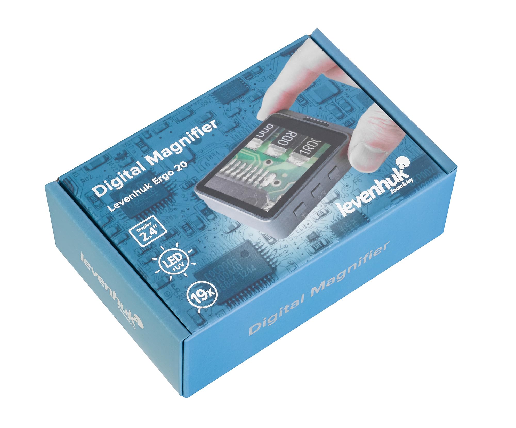 Levenhuk ERGO 20 Lente d’Ingrandimento Digitale Wireless Portatile con Schermo LCD a Colori da 2,4 Pollici, Funzione di Cattura Immagini e Zoom Fino a 19x, per Lettura e Ricerca