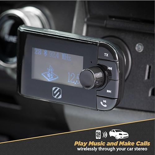 Miniatura 5 de Scosche SBTFM2-XCES0 Select Bluetooth 5.0 Kit de coche Transmisor FM con pantalla LED y puertos de carga duales