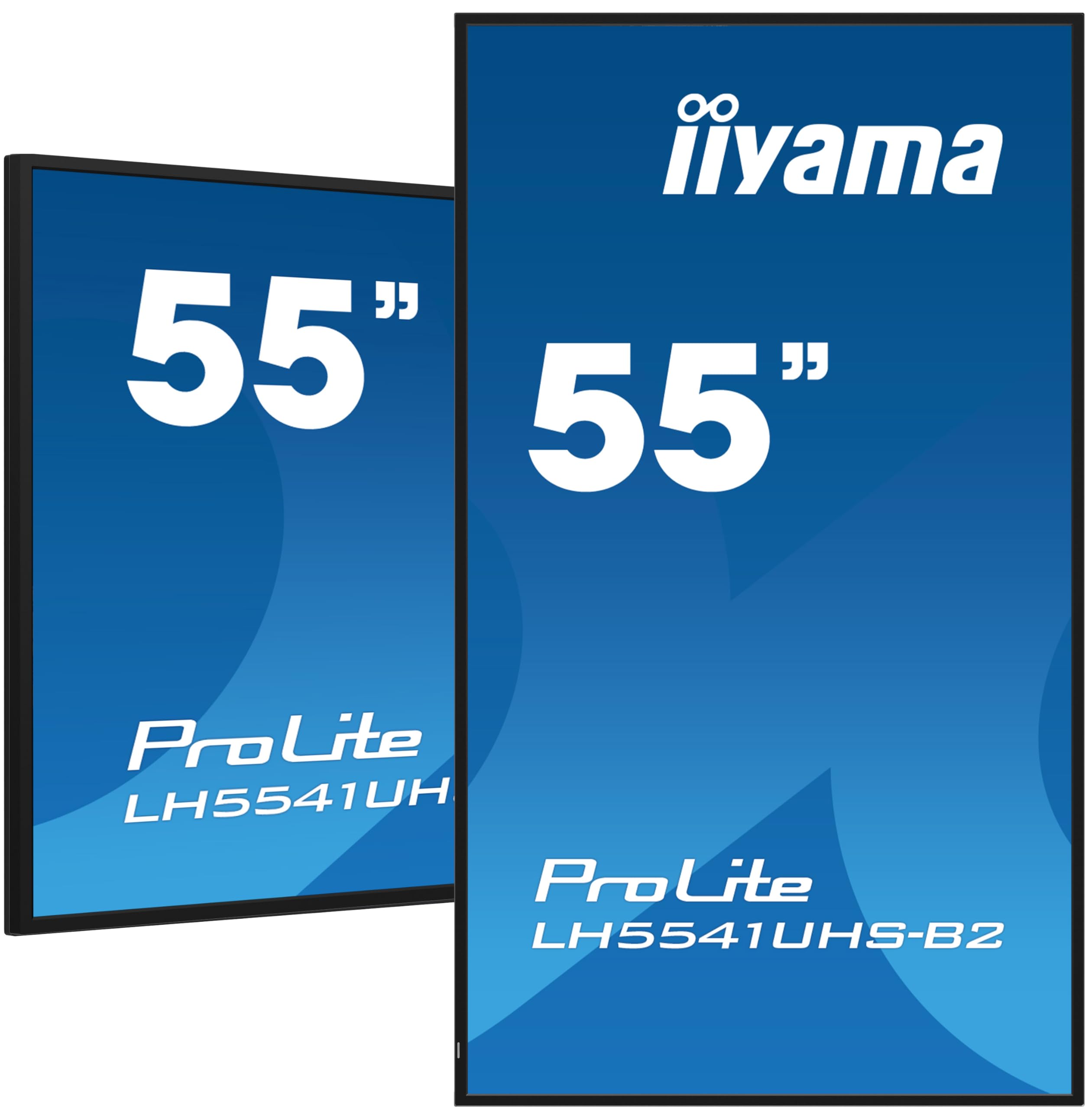 Iiyama Prolite Lh5541uhS-B2, 139cm (55''), 4k, Usb, Kit, Schwarz Tft Monitor, 16:9, Bildschirmdiagonale: 139 Cm (55''), Aufl?sung: 3840x2160 Pixel, V