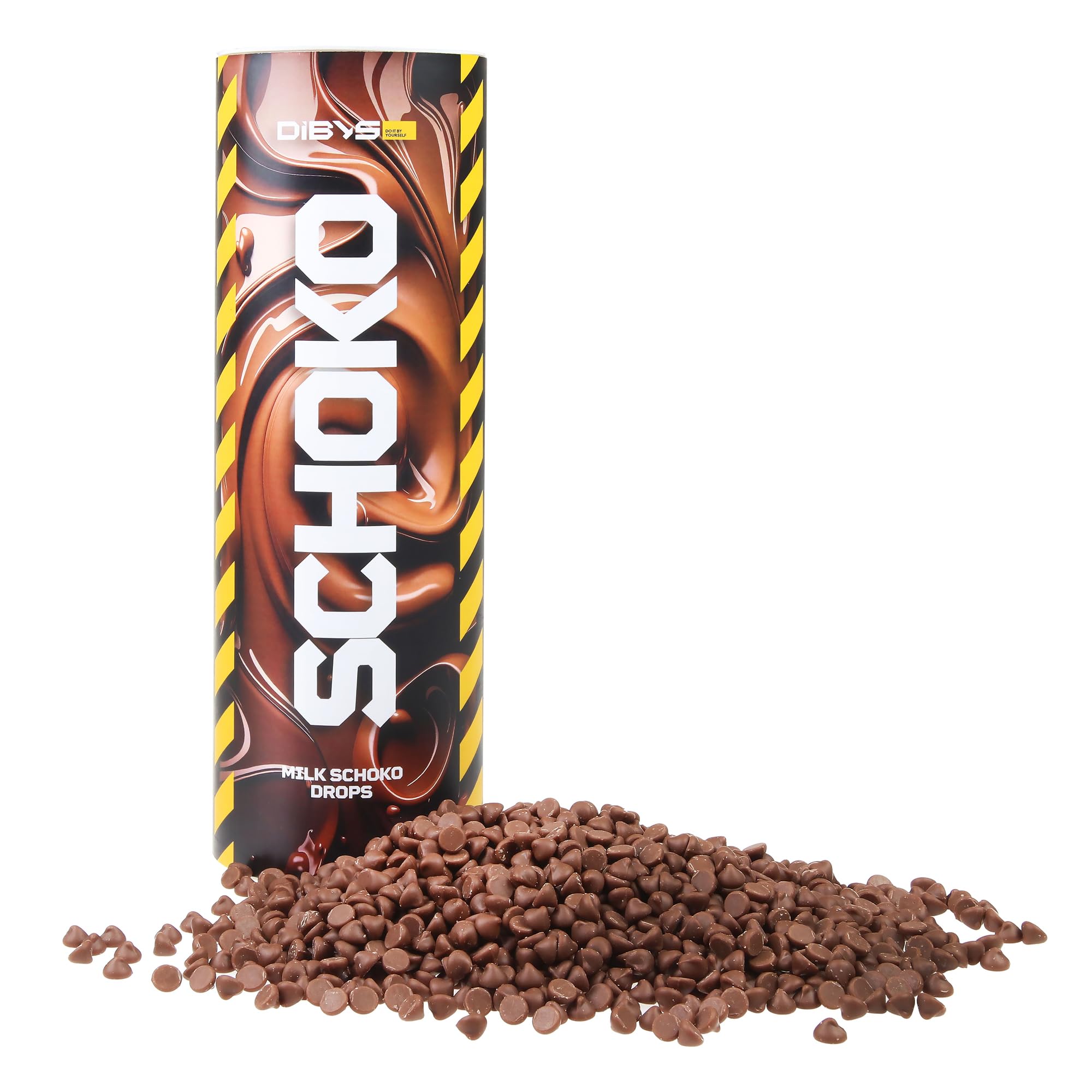 DIBYS Pépites de chocolat au lait 900 g | Chocolat belge pour fontaine à chocolat, fondue et couverture | Gouttes de chocolat idéales pour fondre | Pastilles dans une élégante boîte cadeau
