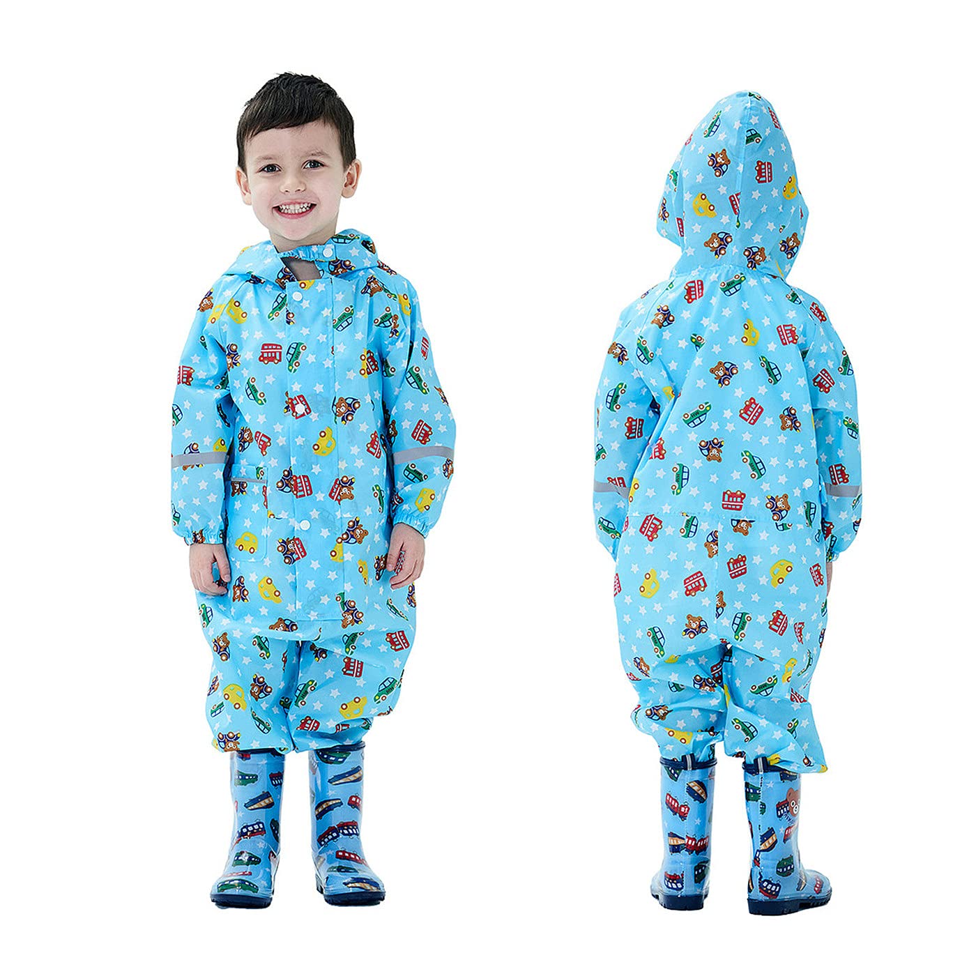 Buy 3D Girls Boys Rain Puddle Suit Kids Waterproof Rainsuit Hooded