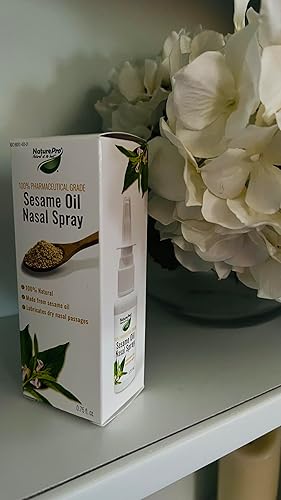 Aceite de sésamo en aerosol nasal, paquete de 2 con aceite de sésamo 100% de grado farmacéutico para ofrecer una forma natural de lubricar tus