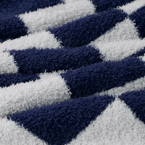 Miniatura 3 de Manta suave de microfibra a cuadros, con patrón de cuadrícula de ajedrez, acogedora y esponjosa para sofá, silla, cama o viajes en todas las