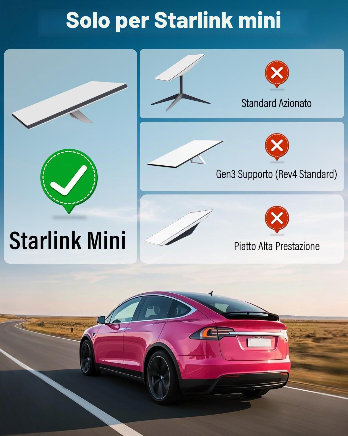 Mwin Starlink Mini Supporto a ventosa - Staffa per portapacchi per accessori Starlink Mini per finestre e tetti apribili compatibile con auto, caravan, barche e camion
