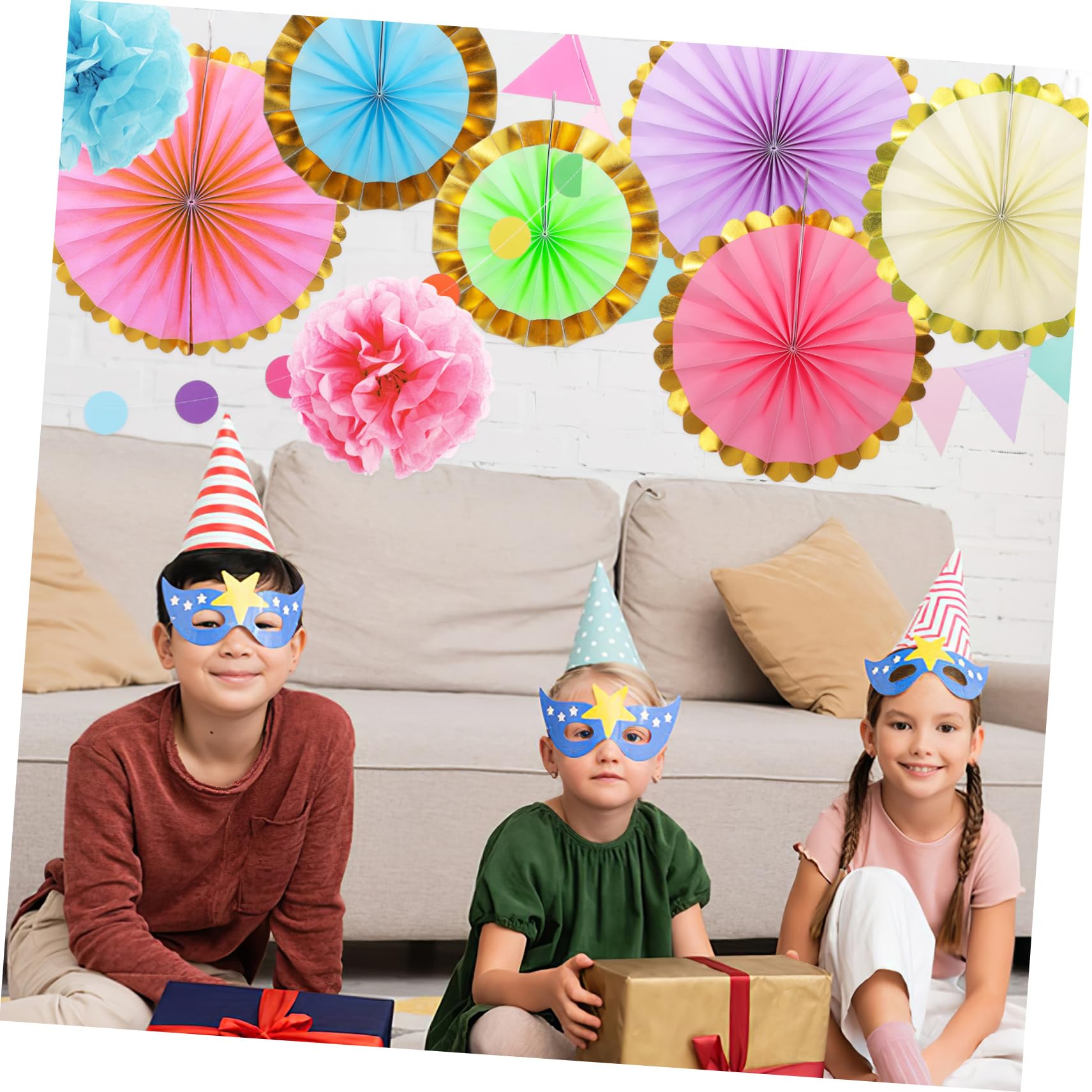 1 Juego de Pompones de Papel de Seda para Decoración de Fiestas