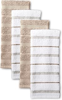 25 White Kitchen Ideas For a Clean and Elegant Space 20 KitchenAid Albany Kitchen Towel 4-Pack Set, Milkshake Tan/White, 16