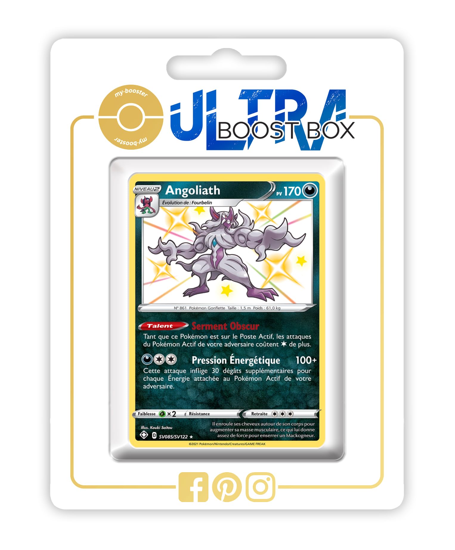 my-booster Angoliath (Grimsnarl) SV085/SV122 Cromatico Secreto X Écarlate et Violet 4.5 Destinées Radieuses - Box di 10 carte Pokémon Francese